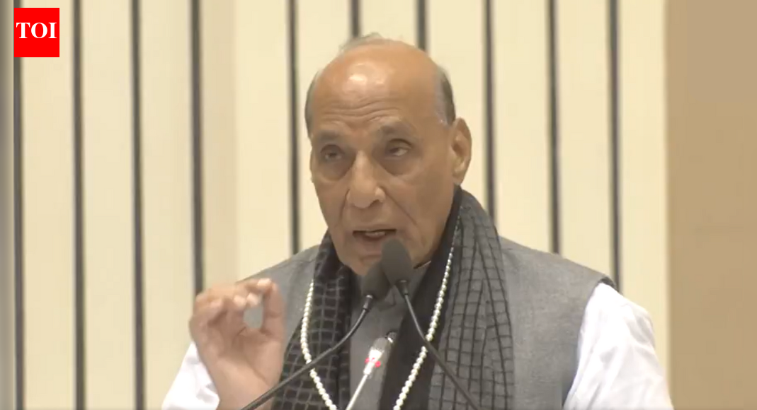 Defence minister Rajnath Singh said borders can change and the Sindh region might rejoin India. highlighting country’s long civilisational links with the region. Singh referenced L K Advani’s views on Sindhi Hindus still not able to accept the separation. He added everyone who considers Indus river pious is our own.   NEW DELHI: Defence minister Rajnath Singh on Sunday said the borders “can change” as he hinted that Sindh, which went to Pakistan during Partition, could “return to India again someday,” stressing the region’s deep civilisational ties with the country.Speaking at an event, he said, “Today, the land of Sindh may not be a part of India, but civilisationally, Sindh will always be a part of India. And as far as land is concerned, borders can change. Who knows, tomorrow Sindh may return to India again.”The minister referred to the Sindh province along the Indus River, noting that many Sindhi families migrated to India after 1947. Citing former deputy PM and BJP stalwart LK Advani, he said Sindhi Hindus of that generation had never fully reconciled with the separation.“Lal Krishna Advani wrote in one of his books that Sindhi Hindus, especially those of his generation, still haven’t accepted the separation of Sindh from India,” Singh said.He cited Advani to underline that the Indus River’s importance goes far beyond geography. “Not just in Sindh, but throughout India, Hindus consider the Indus River sacred. Many Muslims in Sindh also believed that the water of the Indus was no less sacred than the Aab-e-Zamzam of Mecca. This is Advani ji’s quote.”Reiterating the emotional link, Singh said, “Our people of Sindh, who hold the Indus River sacred, will always be our own. No matter where they are, they will always be ours.”Singh also recalled his efforts to provide proper citizenship via law to various immigrant Sindhi families after his visit to the community in Delhi back in 2019, describing their living conditions as “distressing.” He went on to add that because of NDA being in minority in Rajya Sabha back then, the bill collapsed in the upper house, but Amit Shah taking over the home affairs continued the work in the direction, a possible reference to Citizenship Amendment Act.”People from the Sindhi community and various other non-Muslim groups had fled to Delhi, where they were living in slums in extremely distressing conditions. I personally went to see them. After returning, I decided that we would enact whatever laws were necessary to grant them proper citizenship. I spoke to Prime Minister Modi and apprised him that I was moving forward in this direction. The bill was prepared, I introduced it in the Lok Sabha, and it was passed there. But it was the final phase of 2019, only a few months were left, and we did not have a majority in the Rajya Sabha. I spoke to several opposition leaders, but they refused to support it. I said that if it didn’t pass that year, it would certainly be passed the next year. Later, when Amit Shah became the Home Minister, I spoke to him, and he took the work forward,” he added. Earlier in September while interacting with the Indian community in Morocco, Singh had expressed confidence that Pakistan-occupied Kashmir (PoK) would integrate with India “without aggressive steps”.“PoK will be ours on its own. Demands have started being made in PoK, you must have heard sloganeering,” he had said then. About the AuthorTOI News DeskThe TOI News Desk comprises a dedicated and tireless team of journalists who operate around the clock to deliver the most current and comprehensive news and updates to the readers of The Times of India worldwide. With an unwavering commitment to excellence in journalism, our team is at the forefront of gathering, verifying, and presenting breaking news, in-depth analysis, and insightful reports on a wide range of topics. The TOI News Desk is your trusted source for staying informed and connected to the ever-evolving global landscape, ensuring that our readers are equipped with the latest developments that matter most.”Read MoreEnd of ArticleFollow Us On Social MediaVideos‘Extensive Misinformation’: French Navy Slams Pakistan Media Report Over Op Sindoor ClaimsModi Pitches New Era Of Unified Global Response With Satellite Data And Minerals Initiative”Govt Is Making Sure Muslims Never Raise Their Heads”: Jamiat Chief On Al-Falah ActionIAF Officer Namansh Syal Flown Back to India After Tejas Jet Crash in Dubai Air ShowShah Rukh Khan Pays Tribute To Victims Of Pahalgam And Delhi Blasts at Global Peace Honours 2025Piyush Goyal Completes Three Day Israel Visit Emphasizing Strengthened Ties And Future CooperationTrump Says He Brokered Eight Peace Deals Including India And Pakistan During Mamdani MeetUP Gears Up For Biggest Crackdown Yet As CM Yogi Mandates Detention Hubs For Illegal ImmigrantsModi, Meloni Share Warm Laughter on G20 Sidelines in Johannesburg‘In memory of our brothers’: Russian Pilot’s Heartfelt Note For Indian Tejas Pilot After Dubai Crash123Photostories7 beautiful night-blooming flowers with invigorating fragranceMeet the actress whose debut was a massive flop, then delivered India’s first Rs 1000-crore blockbuster11 incredible things about rhinos that will surprise youLionel Messi and wife Antonela’s top 5 parenting tipsFake vs real Sabyasachi lehenga: Tips to identify an authentic designer piece this wedding season10 best places in the US to see fall foliageInside Madurai’s New International Hockey Stadium: How Tamil Nadu Is Preparing for the Junior World CupMaharashtra’s Thakurli flyover revival — how the long-delayed link could transform daily travel10 benefits of drinking lemon juice with black salt every morning5 cute small dog breeds that stay tiny forever123Hot PicksDelhi AQI TodayBihar Minister List 2025Bihar CM Oath CeremonyGold rate todaySilver rate todayPublic Holidays NovemberBank Holidays NovemberTop TrendingAuston Matthews InjuryKim KardashianBrittany MahomesTaylor SwiftDelhi School AdmissionsSmriti MandhanaJosh Allen InjuryCharvarius WardFortnite Chapter 7 LeakedCade Cunningham