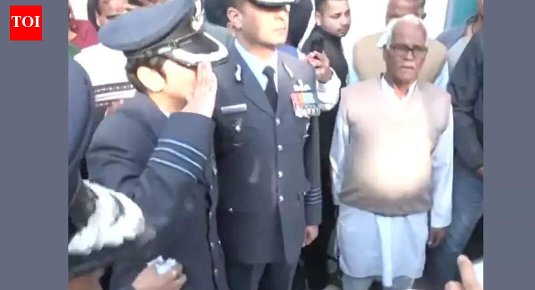 Salute and tears: Wing Commander Afshan’s emotional goodbye to husband; Namansh Syal was killed in Tejas crash