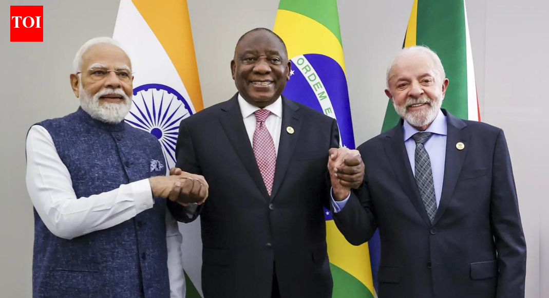 Prime Minister Modi stressed the urgent need to reform the UN Security Council, urging India, Brazil, and South Africa to champion global governance overhauls. He advocated for enhanced security cooperation, including institutionalizing NSA-level dialogues, and proposed an ‘IBSA Digital Innovation Alliance’ for technology sharing. Discussions also covered climate resilience and South-South cooperation.  NEW DELHI: Prime Minister Narendra Modi on Sunday said reforming the UN security council was “no longer an option, but a necessity,” urging India, Brazil and South Africa to send a clear signal for overhauling global governance structures.He was speaking at the IBSA leaders’ summit, attended by Brazilian President Luiz Inacio Lula da Silva and South African President Cyril Ramaphosa, reported PTI.’Threats Won’t Work’: Brazil’s Lula Goes Nuclear Against U.S In Shock G20 Speech | WATCHPM Modi said IBSA’s message of unity and cooperation was crucial at a time when the world appeared increasingly polarised. Stressing tighter security collaboration, he proposed institutionalising an NSA-level dialogue, adding, “In the fight against terrorism, we must move forward in close coordination. There is no place for any double standards on such a serious issue.”Placing strong emphasis on technology-driven development, the PM called for creating an ‘IBSA Digital Innovation Alliance’ to enable the sharing of digital public infrastructure such as UPI, platforms like CoWIN, cybersecurity frameworks and initiatives led by women in technology.The PM also noted the impact of the IBSA fund, which has supported projects in about 40 countries across sectors including education, health and solar energy. He suggested the formation of an IBSA Fund for Climate Resilient Agriculture to expand South-South cooperation.Terming the meeting timely, Modi highlighted that it coincided with the first G20 Summit held on African soil and followed four consecutive G20 presidencies by Global South nations, three of which were led by IBSA members. These, he said, helped advance discussions on human-centric development, sustainable growth and multilateral reform.Calling IBSA a platform linking three continents, democracies and major economies, Modi invited leaders to the AI Impact Summit in India next year, noting the group’s ability to shape norms for safe and trustworthy AI.He pointed to opportunities for collaboration in millets, natural farming, green energy, disaster resilience, traditional medicine and health security, saying IBSA nations can complement one another’s development pathways and demonstrate models for sustainable growth.About the AuthorTOI News DeskThe TOI News Desk comprises a dedicated and tireless team of journalists who operate around the clock to deliver the most current and comprehensive news and updates to the readers of The Times of India worldwide. With an unwavering commitment to excellence in journalism, our team is at the forefront of gathering, verifying, and presenting breaking news, in-depth analysis, and insightful reports on a wide range of topics. The TOI News Desk is your trusted source for staying informed and connected to the ever-evolving global landscape, ensuring that our readers are equipped with the latest developments that matter most.”Read MoreEnd of ArticleFollow Us On Social MediaVideosModi Pitches New Era Of Unified Global Response With Satellite Data And Minerals Initiative”Govt Is Making Sure Muslims Never Raise Their Heads”: Jamiat Chief On Al-Falah ActionIAF Officer Namansh Syal Flown Back to India After Tejas Jet Crash in Dubai Air ShowShah Rukh Khan Pays Tribute To Victims Of Pahalgam And Delhi Blasts at Global Peace Honours 2025Piyush Goyal Completes Three Day Israel Visit Emphasizing Strengthened Ties And Future CooperationTrump Says He Brokered Eight Peace Deals Including India And Pakistan During Mamdani MeetUP Gears Up For Biggest Crackdown Yet As CM Yogi Mandates Detention Hubs For Illegal ImmigrantsModi, Meloni Share Warm Laughter on G20 Sidelines in Johannesburg‘In memory of our brothers’: Russian Pilot’s Heartfelt Note For Indian Tejas Pilot After Dubai Crash’Objective Is To Destroy The Enemy’: Op Sindoor Echoes As Indian Army Vows Stronger Response to Pak123PhotostoriesMeet the actress whose debut was a massive flop, then delivered India’s first Rs 1000-crore blockbuster11 incredible things about rhinos that will surprise youLionel Messi and wife Antonela’s top 5 parenting tipsFake vs real Sabyasachi lehenga: Tips to identify an authentic designer piece this wedding season10 best places in the US to see fall foliageInside Madurai’s New International Hockey Stadium: How Tamil Nadu Is Preparing for the Junior World CupMaharashtra’s Thakurli flyover revival — how the long-delayed link could transform daily travel10 benefits of drinking lemon juice with black salt every morning5 cute small dog breeds that stay tiny forever6 animals that react aggressively to their own reflection123Hot PicksDelhi AQI TodayBihar Minister List 2025Bihar CM Oath CeremonyGold rate todaySilver rate todayPublic Holidays NovemberBank Holidays NovemberTop TrendingAuston Matthews InjuryKim KardashianBrittany MahomesTaylor SwiftDelhi School AdmissionsSmriti MandhanaJosh Allen InjuryCharvarius WardFortnite Chapter 7 LeakedCade Cunningham