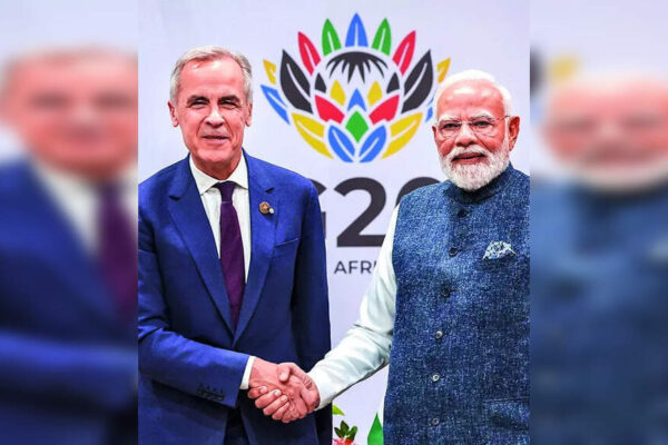 NEW DELHIThe PM said he had a productive meeting with Carney as the leaders appreciated the significant momentum in bilateral ties since their earlier meeting held during the G7 Summit hosted by Canada in June this year.”We agreed to further advance our relations in the coming months, particularly in trade, investment, technology and innovation, energy and education,” said Modi, underlining that India and Canada have great potential in strengthening trade and investment linkages.”We have set a target of  billion by 2030 for our bilateral trade. Canadian Pension Funds are also showing keen interest in Indian companies,” said Modi, adding both leaders also agreed to unlock the potential for deeper cooperation in defence and space sectors and meet again in the near future. Carney is expected in India for the AI summit in Feb 2026 that the Indian govt will host.PM Modi also met his Japanese counterpart Sanae Takaichi on the G20 margins. “We discussed ways to add momentum to bilateral cooperation in areas such as innovation, defence, talent mobility and more. We are also looking to enhance trade ties between our nations. A strong India-Japan partnership is vital for a better planet,” he said.End of ArticleFollow Us On Social MediaVideosPiyush Goyal Meets PM Netanyahu, President Herzog As India-Israel FTA Talks Gain Momentum‘Sindh May Return To India Again’: Rajnath Singh’s Big Remark On India-Pakistan Border’No Longer Optional’: PM Modi Calls For UNSC Reforms At IBSA Meet; Urges United Stand Against Terror‘Extensive Misinformation’: French Navy Slams Pakistan Media Report Over Op Sindoor ClaimsModi Pitches New Era Of Unified Global Response With Satellite Data And Minerals Initiative”Govt Is Making Sure Muslims Never Raise Their Heads”: Jamiat Chief On Al-Falah ActionIAF Officer Namansh Syal Flown Back to India After Tejas Jet Crash in Dubai Air ShowShah Rukh Khan Pays Tribute To Victims Of Pahalgam And Delhi Blasts at Global Peace Honours 2025Piyush Goyal Completes Three Day Israel Visit Emphasizing Strengthened Ties And Future CooperationTrump Says He Brokered Eight Peace Deals Including India And Pakistan During Mamdani Meet123PhotostoriesAriana Grande and Cynthia Erivo: 5 co-stars who went from strangers to best friendsFun English family dramas you simply can’t missBeyond the cape: Unveiling the top superhero animeRashmika Mandanna’s chic-cosy winter wardrobe is worth bookmarkingBetter sleep to heart health: Top 5 benefits of walking for 15-minutes right after mealsSonam Kapoor to Ananya Panday: Today’s most viral celebrity fashion moments7 beautiful night-blooming flowers with invigorating fragranceMeet the actress whose debut was a massive flop, then delivered India’s first Rs 1000-crore blockbuster11 incredible things about rhinos that will surprise youLionel Messi and wife Antonela’s top 5 parenting tips123Hot PicksDelhi AQI TodayBihar Minister List 2025Bihar CM Oath CeremonyGold rate todaySilver rate todayPublic Holidays NovemberBank Holidays NovemberTop TrendingNHL InjuryAuston Matthews InjuryCola Social Security PaymentsBrittany MahomesCanada Citizenship ActMichael IrvinSmriti MandhanaJosh Allen InjuryTejas CrashFortnite Chapter 7 Leaked