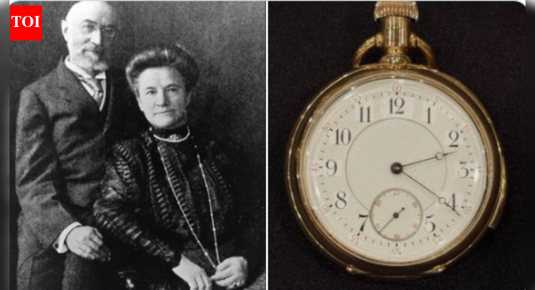 ‘Engraved with initials’: Titanic passenger’s gold pocket watch sold for 1.78m pounds; memorabilia auction sets new record