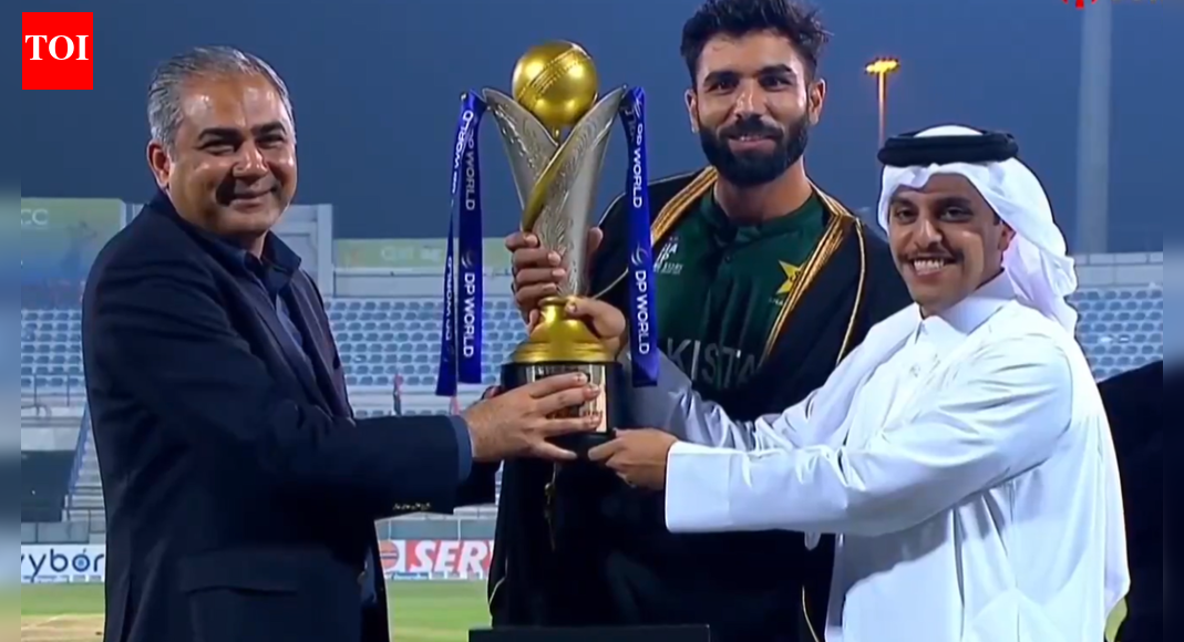 After withholding India’s trophy, Mohsin Naqvi hands Pakistan the Asia Cup crown – Watch
