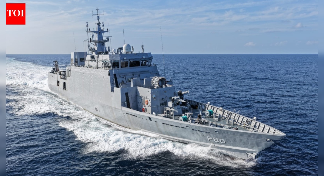 India’s coastal defence has been significantly bolstered with the commissioning of INS Mahe, the first of eight Mahe-class Anti-Submarine Warfare Shallow Water Crafts. Built by Cochin Shipyard Limited, this indigenous vessel is designed for high-tempo ASW missions and coastal patrol in shallow waters, enhancing India’s maritime security capabilities. (Image credits NEW DELHI: The Indian Navy on Monday commissioned INS Mahe, the first vessel of the Mahe-class Anti-Submarine Warfare Shallow Water Craft (ASW-SWC), marking a major milestone in India’s coastal defence and indigenous shipbuilding capability. The ceremony took place at the Naval Dockyard in Mumbai.Army Chief General Upendra Dwivedi, who presided over the commissioning, said, “Bravo salute to the commanding officer, officers and men of Mahe. It’s a moment of immense pride to witness the commissioning of the first of eight Anti-Submarine Warfare Shallow Water Crafts built by Cochin Shipyard.” “This marks our nation’s increasing capability to design, construct and field complex combatants with indigenous technology,” he added.INS Mahe, delivered to the Navy on 23 October 2025, is designed for high-tempo ASW missions, coastal patrol, underwater surveillance, and mine-laying in shallow and constrained waters where larger ships cannot operate effectively. With its compact 78-metre frame and displacement of around 1,100 tonnes, it combines speed, stealth, and high agility for frontline coastal defence.Indigenous technology at the coreMore than 80% of the ship’s components are Indian-built, reflecting strong collaboration between naval designers, Cochin Shipyard Limited (CSL), and domestic defence manufacturers. Key indigenous systems include:Propulsion and power management systemsIntegrated combat management suiteMedium-frequency hull-mounted sonarMulti-function surveillance radarTorpedo and ASW rocket systemsCombat power built for India’s littoralsINS Mahe features next-generation detection and engagement systems tailored for shallow-water ASW operations. Its sensors include an indigenous medium-frequency hull-mounted sonar, a multi-function surveillance radar, and an Electronic Support Measures (ESM) and EW suite.The ship’s weapons package consists of lightweight acoustic-homing torpedoes, multi-functional ASW rocket launchers, an optional 30mm Remote Weapon Station for self-defence, and mine-laying rails for coastal mine patterns.It delivers a top speed of 25 knots, a range of 1,800 nautical miles at cruising speed, and 14 days of endurance. Its shallow draughr, under 3 meters, allows effective operations close to the coastline.Why ‘Mahe’?INS Mahe is named after the historic coastal town of Mahe on the Malabar Coast. Its crest features the Urumi, a flexible sword from Kalarippayattu, symbolising agility, precision, and fluid lethality.INS Mahe is the first of eight ships in the class being built by CSL, with the remaining seven scheduled for delivery through 2027. Once fully inducted, the Mahe-class will replace the Navy’s older Abhay-class corvettes, strengthening the anti-submarine warfare grid along the coastline and improving tracking of underwater threats in the littoral zone. It will also enhance monitoring of diesel-electric submarines operating in the Indian Ocean.Technical Annex: INS Mahe (ASW-SWC)INS Mahe is built by Cochin Shipyard Limited and measures 78 metres in length, displaces about 1,100 tonnes, has an 11-metre beam, and carries a crew of roughly 60.It uses twin-shaft diesel propulsion generating over 6 MW of power, giving it a top speed of 25 knots, a range of 1,800 nautical miles at 14 knots, and an endurance of 14 days.Its mission profile includes littoral ASW dominance, coastal defence and surveillance, mine warfare, Low Intensity Maritime Operations (LIMO), and protection of offshore assets, ports, and choke points.About the AuthorTOI News DeskThe TOI News Desk comprises a dedicated and tireless team of journalists who operate around the clock to deliver the most current and comprehensive news and updates to the readers of The Times of India worldwide. With an unwavering commitment to excellence in journalism, our team is at the forefront of gathering, verifying, and presenting breaking news, in-depth analysis, and insightful reports on a wide range of topics. The TOI News Desk is your trusted source for staying informed and connected to the ever-evolving global landscape, ensuring that our readers are equipped with the latest developments that matter most.”Read MoreEnd of ArticleFollow Us On Social MediaVideosHow AQ Khan Became ‘Merchant Of Death’ And Triggered Musharraf’s Outrage, Reveals Ex CIA OperativeIndia, Canada Restart Trade Talks, Aim For -Bn Trade By 2030 As Pm Modi Meets Mark CarneyIndia, Italy Launch Joint Initiative To Counter Terror Financing As PM Modi Meets MeloniPiyush Goyal Meets PM Netanyahu, President Herzog As India-Israel FTA Talks Gain Momentum‘Sindh May Return To India Again’: Rajnath Singh’s Big Remark On India-Pakistan Border’No Longer Optional’: PM Modi Calls For UNSC Reforms At IBSA Meet; Urges United Stand Against Terror‘Extensive Misinformation’: French Navy Slams Pakistan Media Report Over Op Sindoor ClaimsModi Pitches New Era Of Unified Global Response With Satellite Data And Minerals Initiative”Govt Is Making Sure Muslims Never Raise Their Heads”: Jamiat Chief On Al-Falah ActionIAF Officer Namansh Syal Flown Back to India After Tejas Jet Crash in Dubai Air Show123PhotostoriesRoyal babies of 2025: A look at the famous Royal kidsTeaching kids: Who is a stranger? Understanding safe vs. unsafe peopleTop 7 baby names inspired by Lord ShivaHow to make Indian-style kimchi at home for a probiotic boost5 common mistakes people make on the first dateAamir Khan uses careful craft and smart scripts to build films that connectAjwain health benefits: 7 reasons to eat soaked carrom seeds every dayTop 5 Delhi markets for wedding shopping every bride must visitAriana Grande and Cynthia Erivo: 5 co-stars who went from strangers to best friendsFun English family dramas you simply can’t miss123Hot PicksDelhi AQI TodayBihar Minister List 2025Bihar CM Oath CeremonyGold rate todaySilver rate todayPublic Holidays NovemberBank Holidays NovemberTop TrendingChip KellyAuston Matthews InjuryCola Social Security PaymentsBrittany MahomesCanada Citizenship ActMichael IrvinSmriti MandhanaJosh Allen InjuryTejas CrashFortnite Chapter 7 Leaked