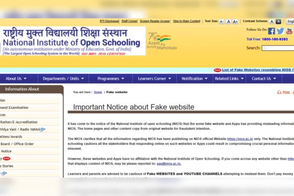 NIOS issues caution against fake websites, apps and social media accounts; check official notice here