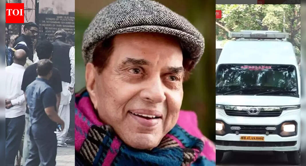 Dharmendra passes away: Hema Malini, Sunny Deol, Esha Deol, Amitabh Bachchan, Salim Khan, Salman Khan, Akshay Kumar & more celebs reach Juhu crematorium for his funeral