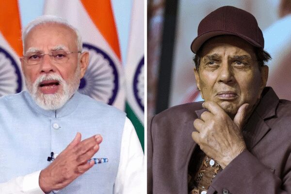 Prime Minister Narendra Modi and President Droupadi Murmu mourned the passing of veteran actor Dharmendra, hailing his “end of an era” contribution to Indian cinema. The 89-year-old actor, known as the ‘He-Man of Bollywood’, leaves behind a legacy of over 300 films and memorable performances.  NEW DELHI: Prime Minister Narendra Modi on Monday condoled the death of veteran actor Dharmendra, calling it the “end of an era” in Indian cinema.In a social media post on X, PM Modi said that Dharmendra brought charm and depth to every role he played in his films.”The passing of Dharmendra Ji marks the end of an era in Indian cinema. He was an iconic film personality, a phenomenal actor who brought charm and depth to every role he played. The manner in which he played diverse roles struck a chord with countless people,” the Prime Minister said.Dharmendra Dies At 89; Bachchans, Aamir Khan, Salman Khan Pay Final Respects”Dharmendra Ji was equally admired for his simplicity, humility and warmth. In this sad hour, my thoughts are with his family, friends and innumerable fans. Om Shanti,” he added.Meanwhile, President Droupadi Murmu also expressed grief over the actor’s death, calling it a “great loss to Indian cinema.””The demise of veteran actor and former Member of Parliament Shri Dharmendra Ji is a great loss to Indian cinema. One of the most popular actors, he delivered numerous memorable performances during his decades-long illustrious career,” the President said in a social media post on X.”As a towering figure of Indian cinema, he leaves behind a legacy which will continue to inspire young generations of artists. My heartfelt condolences to his family, friends and admirers,” the President added.Dharmendra passed away in Mumbai at the age of 89, just days before his 90th birthday. The actor was admitted to the Breach Candy Hospital earlier this month.Dharmendra, known as the ‘He-Man of Bollywood’, leaves behind an unmatched legacy spanning over six decades and 300 films.His last film will be Sriram Raghavan’s Ikkis, also starring Amitabh Bachchan’s grandson Agastya Nanda and Jaideep Ahlawat. The film is scheduled for release on December 25, 2025.About the AuthorTOI News DeskThe TOI News Desk comprises a dedicated and tireless team of journalists who operate around the clock to deliver the most current and comprehensive news and updates to the readers of The Times of India worldwide. With an unwavering commitment to excellence in journalism, our team is at the forefront of gathering, verifying, and presenting breaking news, in-depth analysis, and insightful reports on a wide range of topics. The TOI News Desk is your trusted source for staying informed and connected to the ever-evolving global landscape, ensuring that our readers are equipped with the latest developments that matter most.”Read MoreEnd of ArticleFollow Us On Social MediaVideosTejas Crash: HAL Issues Clarification As Court Of Inquiry Probes Wing Commander Namansh Syal’s DeathDelhi Air Pollution Protest At India Gate Turns Violent Amid ‘Madvi Hidma Amar Rahe’ SlogansRajnath Singh’s Sindh Comment Sparks Pakistan Fury As Islamabad Labels India ‘Expansionist’ AgainINS Mahe Commissioned As Indian Navy’s New Aatmanirbhar Submarine Killer For Stronger Coastal ShieldSuicide Bombers Storm Pakistan’s FC Headquarters In Peshawar As Explosions Rock High-Security ZoneJustice Surya Kant, Known For Article 370 Ruling And Pegasus Scrutiny, Takes Oath As India’s New CJI’We May Have Run Away!’: Cyril Ramaphosa’s Joke To PM Modi on Hosting G20 Summit Sparks LaughterHow AQ Khan Became ‘Merchant Of Death’ And Triggered Musharraf’s Outrage, Reveals Ex CIA OperativeIndia, Canada Restart Trade Talks, Aim For -Bn Trade By 2030 As Pm Modi Meets Mark CarneyIndia, Italy Launch Joint Initiative To Counter Terror Financing As PM Modi Meets Meloni123PhotostoriesSticking out: 8 animals with incredibly long tonguesAkshay Kumar’s discipline and fitness lessons for childrenSadhguru reveals how many times you must chew each bite for better digestionRemembering Dharmendra: Pall of gloom descends on Mumbai’s Sunny Villa, last rites performed at Vile Parle crematorium; celebrities, fans pay tributesWork picks up on Rs 621 crore Anna Salai flyover in Chennai as spans arrive10 phrases that can calm down an angry child10 Yoga poses to help kids concentrate better6 smart ways to use ginger without affecting gut healthKyunki Saas Bhi Kabhi Bahu Thi fame Sandeep Baswana and Ashlesha Sawant marry after 23 years of living together; share dreamy wedding photosOnce Akshay Kumar, late Irrfan Khan, Manoj Bajpayee’s co-star, THIS actor lost everything and was forced to work as a watchman123Hot PicksDelhi AQI TodayNew Labour CodeChennai rainGold rate todaySilver rate todayPublic Holidays NovemberBank Holidays NovemberTop TrendingNew Labour LawsAuston Matthews InjuryCola Social Security PaymentsBrittany MahomesCanada Citizenship ActDelhi ProtestSmriti Mandhana WeddingJosh Allen InjuryRama Raju MantenaFortnite Chapter 7 Leaked