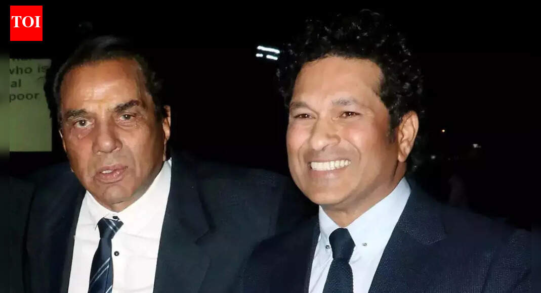When Dharmendra met ‘mera pyaara beta’ Sachin Tendulkar