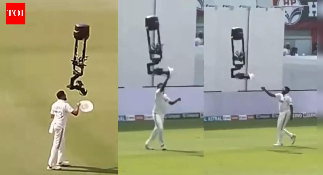 Mohammed Siraj’s spidercam prank goes viral! Camera operator’s response steals the show — Watch