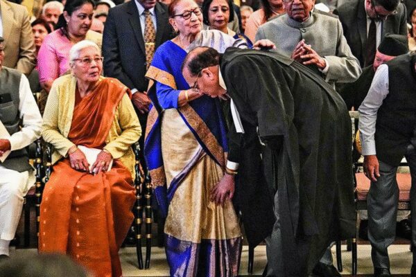 NEW DELHI: President Droupadi Murmu Monday administered the oath of office to Justice Surya Kant as the Chief Justice of India (CJI), the 53rd since the country became a Republic and the first from Haryana. Kant took oath in the name of God in presence of PM Narendra Modi, his Cabinet colleagues, Vice-President and Supreme Court and high court judges.CJI Kant’s 235-strong guest list for the oath ceremony mirrored his endeavour to cherish the relationships he’s nurtured since his days as an adolescent. Many nonagenarians and octogenarians who had watched him play as a boy on the dusty tracks of Petwar, a remote village in Hisar district, along with some of those who taught him in school and college, were part of the guest entourage that trotted into the dazzling Ashoka Hall to watch him being appointed the head of India’s judiciary.Also present was outgoing CJI B R Gavai. Two eminent persons from Kant’s home state – CM Naib Singh Saini and former Vice-President Jagdeep Dhankar – were seated in the front row.Justice Gavai gave his successor a warm hug after the oath ceremony. Though Justice Gavai had travelled to Rashtrapati Bhavan in CJI’s official vehicle, he returned home in a car provided by Rashtrapati Bhavan.Usha Dahiya, now 85, had taught Justice Kant English in undergraduate course at Govt College, Hisar. Incidentally, Hisar was the first town he ever visited. Also among Justice Kant’s guests were two professors – Ranvir Singh, the founding vice-chancellor of National Law University Delhi (NLUD) and K P S Mahalwar, who teaches at NLUD – who taught him law when he was a student of Maharshi Dayanand University, Rohtak. He got his law degree in 1984. Justice Kant touched the feet of his elders and teachers both before and after taking the oath.Kant’s parents are no more, but his nonagenarian father-in-law and octogenarian mother-in-law were present on the occasion. Also in attendance were scores of his late father’s friends, eager to share the proud moment for their ‘boy’ at the Rashtrapati Bhavan. His childhood friends, and relatives swelled the numbers.It hardly needs to be pointed out that for an overwhelming majority of the guests, this was their first brush with the grandeur and razzmatazz of a Rashtrapati Bhawan ceremony. The Rashtrapati Bhavan was kind enough to arrange seating facilities for all my guests, Justice Kant remarked.Monday’s was the biggest-ever gathering of guests of a CJI at his oath ceremony and a testament to how relationships built in the hinterland decades ago stand the test of time.End of ArticleFollow Us On Social MediaVideosSpectacular Tribute: 350th Martyrdom Day of Guru Tegh Bahadur Marked with Light-&-Sound ShowSecond Day of Guru Tegh Bahadur’s 350th Martyrdom Tribute Marked with Devotion in Punjab“Indian market offers smooth trade opportunities,” says ASSOCHAM Secretary‘Why? Why? Why?’ Mamata Slams EC, Flags ‘Unusual & Alarming’ Moves Ahead of Bengal Polls’Doesn’t Deserve LoP Post’: BJP Slams Rahul Gandhi For Missing CJI Surya Kant’s Oath CeremonyAs Pakistan Halts Afghan Transit, Kabul Boosts India Partnership And Fast-Tracks The Chabahar RouteIndia’s Soft Power Rises As Jaishankar Expands Global Gita Mahotsav, Kurukshetra Festival OutreachPunjab: Anandpur Sahib Hosts 3-Day Tribute on Guru Tegh Bahadur’s 350th Martyrdom Year’They Said Arunachal Is China’: Indian Woman Alleges Harassment After Passport Rejection In ShanghaiRajnath Says India Followed Krishna’s Message In Operation Sindoor After Pakistan Misread Decency123PhotostoriesBollywood dramas where a vanished kid storms back as an adult and blows open buried family secretsExpert-approved 4 foods you should never eat on an empty stomachHow to make Paneer stuffed Beetroot Paratha for breakfastHow 1 cup of this drink before bed can help burn belly fat in 30 days and how one can make it at homeDharmendra’s demise: From Krushna Abhishek, Karan Kundrra to Ankita Lokhande; TV celebs pay an emotional tribute to the legendary actorStruggling with fatty liver? 5 Ayurveda-approved food habits to improve liver healthSpeculation to confirmation: Sonam Kapoor’s second pregnancy becomes a masterclass in maternity fashionDisha Patani to Ananya Panday: The most talked-about fashion moments of the dayPlanning 2026 travels? 10 trending destinations in pictures to inspire youThanksgiving side dishes: 5 easy recipes to try this year123Hot PicksDelhi AQI TodayNew Labour CodeChennai rainGold rate todaySilver rate todayPublic Holidays NovemberBank Holidays NovemberTop TrendingLeBron James WifeJoe BurrowShedeur SandersNHL Trade RumorsKirill MarchenkoJa MorantBrad MarchandTyson FuryDrake LondonDenver Nuggets vs Memphis Grizzlies