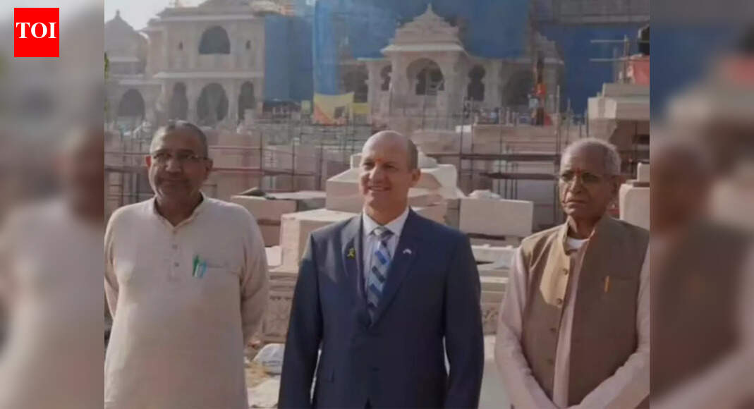 The Ram Mandir in Ayodhya saw its Dharma Dhwaj flag hoisted. Israeli Ambassador Reuven Azar called it a significant civilizational symbol. Prime Minister Narendra Modi participated in the ceremony. The flag represents ancient traditions and Lord Ram’s lineage. This event marks the culmination of a 500-year resolve. India aims for developed nation status by 2047. ‘Congratulations India for restoring important civilizational symbol’: Israeli Ambassador on Ayodhya Dhwajarohan ceremony NEW DELHI: Reuven Azar, Israeli Ambassador to India, extended greetings on the Dhwajarohan ceremony in Ayodhya of the Ram Mandir and called it an important civilizational symbol.He also shared pictures from his visit to the temple during its construction.Decoding Ayodhya’s Dharma Dhwaj And The Deep Meaning Behind Om, Sun And The Sacred Kovidara TreeIn a post on X on Tuesday, he said, “Congratulations India for the Ram Mandir Temple flag hoisting in Ayodhya today and for restoring such an important civilizational symbol. Here are some pictures of my visit while in construction last year.”Prime Minister Narendra Modi and Rashtriya Swayamsevak Sangh (RSS) chief Mohan Bhagwat on Tuesday ceremonially hoisted the saffron flag atop the Ram Janmabhoomi Temple’s 191-foot-high shikhar in Ayodhya, symbolising the completion of the temple’s construction.Uttar Pradesh Chief Minister Yogi Adityanath was also present at the ceremony.The ‘Dharma Dhwaj’ carries three sacred symbols, Om, the Sun and the Kovidara tree, each representing profound spiritual values rooted in the Sanatan tradition.The right-angled triangular flag, measuring 10 feet in height and 20 feet in length.The Kovidar tree is a hybrid of the Mandar and Parijat trees, created by Rishi Kashyap, showcasing ancient plant hybridisation. The Sun represents Lord Ram’s Suryavansh lineage, and Om is the eternal spiritual sound.The flag hoisting has coincided with the Abhijit Muhurat of Lord Ram and Goddess Sita’s Vivah Panchami.Earlier today, PM Modi performed a pooja at Ram Lalla Garbha Grah. He was accompanied by RSS Chief Mohan Bhagwat, Uttar Pradesh Chief Minister Yogi Adityanath and Governor Anandiben Patel, and offered prayers at Mata Annapurna Mandir.He also offered prayers at the Saptmandir at the Ram Janmabhoomi Temple premises, ahead of the flag-hoisting ceremony at the temple.Prime Minister Narendra Modi on Tuesday said that India and the world are “Ram-may”, as he described the installation of the Dharma Dhwaja atop the Ram Temple as a moment that heals “wounds of centuries” and marks the fulfilment of a civilisational resolve kept alive for 500 years.Elaborating on the symbolism of the flag, PM Modi noted that it reflects the rebirth of an ancient civilisation and embodies the ideals of Ram Rajya.Calling the hoisting of Dharma Dhwaja atop the Ram Janmabhoomi Temple in Ayodhya “historic,” Prime Minister Narendra Modi on Tuesday said India must simultaneously draw strength from its heritage and free itself from “the slave mentality” to achieve the goal of becoming a developed nation by 2047.Soon after hoisting the saffron flag atop the Ram Temple in Ayodhya, PM Modi invoked the values associated with Lord Ram to underline the vision of building a “confident” and “future-ready India”.While addressing the gathering at the ‘Dhwajarohan’ ceremony in Ayodhya, PM Modi said, “Ram is not a person, He is a value. If we want to make India developed by 2047, we have to awaken Ram within ourselves. What day can be better than today for this resolution?”He emphasised that “Lord Ram connects through emotion”, reaffirming that devotion and cooperation form the core of Indian society.Reflecting on India’s development journey of the past decade, the Prime Minister said, “In the last 11 years, every section of society, women, Dalits, backward classes, extremely backward classes, tribals, the deprived, farmers, workers, and youth, has been placed at the centre of development.”He said that by 2047, when the nation marks 100 years of Independence, the “goal of building a Viksit Bharat must be fully realised”. He urged citizens to act with vision, keeping future decades and centuries in mind.End of ArticleFollow Us On Social MediaVideosDecoding Ayodhya’s Dharma Dhwaj And The Deep Meaning Behind Om, Sun And The Sacred Kovidara TreePM Modi Declares India’s 500-Year Resolve Fulfilled With Dharma Flag Ceremony At Ayodhya Ram TempleDiplomatic Row Explodes After China Rejects Arunachal Woman’s Passport During Shanghai Transit HaltAsh Cloud From Ethiopia Hits India’s Airspace At High Speed, DGCA Issues Urgent Safety AdvisoryNew Tripura BSF IG Intensifies Border Vigilance Amid Bangladesh InstabilitySpectacular Tribute: 350th Martyrdom Day of Guru Tegh Bahadur Marked with Light-&-Sound ShowSecond Day of Guru Tegh Bahadur’s 350th Martyrdom Tribute Marked with Devotion in Punjab“Indian market offers smooth trade opportunities,” says ASSOCHAM Secretary‘Why? Why? Why?’ Mamata Slams EC, Flags ‘Unusual & Alarming’ Moves Ahead of Bengal Polls’Doesn’t Deserve LoP Post’: BJP Slams Rahul Gandhi For Missing CJI Surya Kant’s Oath Ceremony123Photostories7 Indian animals that are known for their gentle and calm natureNo more weak legs: 7 exercises for stronger calvesUdaipur Turns Into Celebrity Capital as JLo, Bollywood A-listers Attend Mantena WeddingHow You Show Your Anger According To Your Birth DateSecond Steel Bridge Erected in Ahmedabad for Mumbai-Ahmedabad Bullet Train ProjectFrom being independent to living life on her own terms: Neena Gupta’s 5 bold statements on motherhoodPunjabi aa gaye oye! Diljit Dosanjh sets the Emmys 2025 red carpet on fireDelhi on Edge as Ethiopia Volcano Ash Approaches; Visibility, Flights and AQI Maybe in DangerKnow the things you must strictly avoid according to your birth dateAnanya Panday turns heads in one of the season’s most striking saree gown looks123Hot PicksDelhi AQI TodayNew Labour CodeCyclone SenyarGold rate todaySilver rate todayPublic Holidays NovemberBank Holidays NovemberTop TrendingEthiopian Volcanic EruptionVaishno Devi College AdmissionsStephen CurryJoe Thornton Net WorthStem OPT ExtensionMLB Trade RumorsTravis TurnerAsha Jadeja MotwaniTyson FuryTrump Gold Card
