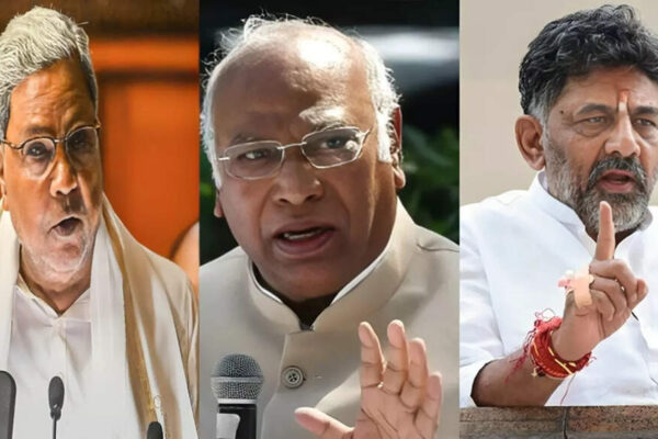 Karnataka Deputy CM DK Shivakumar described the CM change issue as a “secret deal” among a few party leaders, stating he wouldn’t discuss it publicly to avoid embarrassing the organization. He emphasized the importance of party unity and conscience. Meanwhile, Congress President Mallikarjun Kharge also stressed that leadership changes are not for public discussion. Siddaramaiah, Mallikarjun Kharge and DK Shivakumar NEW DELHI: Congress leader and Karnataka deputy chief minister DK Shivakumar on Tuesday remarked that he does not want to discuss the CM change issue “publicly,” describing it as a “secret deal” involving “four and five people” in the party. Shivakumar, who also heads the Karnataka Congress, explained that he does not want to cause any “embarrassment” to the grand old party. “I don’t know. I have not asked to be made CM. It is a secret deal between five and six of us. I don’t want to speak publicly on this. I believe in my conscience. We should work with our conscience. I don’t want to embarrass the party or weaken it. If the party is there, we are there. If ‘karyakartas’ are there, we are there,” he told reporters, according to PTI. He was visiting his home constituency, Kanakapura. “The chief minister (Siddaramaiah) has spoken. He is a senior leader, an asset for the party. He has completed 7.5 years as CM,” Shivakumar added, referring to Siddaramaiah’s earlier five-year term from 2013–2018. Asked about legislators backing him travelling to Delhi to meet the Congress high command with a demand to make him CM, Shivakumar responded that he was “unaware” of it, suggesting they might be making efforts to secure ministerial positions. “I have not telephoned or called any of them (legislators) or spoken to them. I’m not asking them why they went. I don’t need it,” he remarked. A batch of six Congress legislators supporting him had travelled to Delhi on November 23 to meet senior leaders, according to party sources, who added that a few more MLAs are likely to follow soon to push Shivakumar’s case. Last week, around ten legislators backing him had met Congress president Mallikarjun Kharge with the same demand.The power tussle within the ruling party has intensified amid speculation over a leadership change, after the state government reached the halfway mark of its five-year term on November 20, following talk of a “power-sharing” agreement between Siddaramaiah and Shivakumar in 2023.Mallikarjun Kharge on Karnataka power tussle Meanwhile, Kharge, too, maintained that the issue of leadership change in Karnataka is not something to be taken up in public. The veteran leader, in Delhi to attend Constitution Day celebrations on Wednesday, told reporters: “This is not a subject to be discussed here and that too in public. I have specially come to attend an event related to Constitution Day. After the event, I have review meetings, after which I will proceed further.” Siddaramaiah has repeatedly maintained that he will remain chief minister for the full five-year term and will continue to present future state budgets.About the AuthorTOI News DeskThe TOI News Desk comprises a dedicated and tireless team of journalists who operate around the clock to deliver the most current and comprehensive news and updates to the readers of The Times of India worldwide. With an unwavering commitment to excellence in journalism, our team is at the forefront of gathering, verifying, and presenting breaking news, in-depth analysis, and insightful reports on a wide range of topics. The TOI News Desk is your trusted source for staying informed and connected to the ever-evolving global landscape, ensuring that our readers are equipped with the latest developments that matter most.”Read MoreEnd of ArticleFollow Us On Social MediaVideosMamata Banerjee Warns BJP With Nation-Shaking Threat As SIR Battle Erupts In Bengal Ahead Of PollsAssam CM Calls Zubeen Garg’S Death ‘Plain Murder’, Drops Explosive RevelationDrone Show Pays Homage To Guru Tegh Bahadur In 350th Martyrdom Anniversary Event At Anandpur SahibRed Fort Attack May Derail Benjamin Netanyahu’s India Visit As Israeli Media Flags Safety ConcernsFinland President Warns Global Order Is ‘Unfair’, Urges West To Accept East And India’s Growing Role’Necessary Response At Proper Time’: Taliban Vows Action After 10 Killed In Pak StrikesWhy Delhi Police Added Section 197 To India Gate Protest Case Following Pepper Spray AttackDecoding Ayodhya’s Dharma Dhwaj And The Deep Meaning Behind Om, Sun And The Sacred Kovidara TreePM Modi Declares India’s 500-Year Resolve Fulfilled With Dharma Flag Ceremony At Ayodhya Ram TempleDiplomatic Row Explodes After China Rejects Arunachal Woman’s Passport During Shanghai Transit Halt123PhotostoriesWinter-Friendly Fruits: 8 plants that thrives in cold-weather gardensFrom ‘Dhurandhar’ to ‘Kill Dil’: Moments when Ranveer Singh ruled action on screenLakes, Islands, Gardens: A Visual Journey Through Kolkata’s 480-Acre Eco Tourism Park7 Indian animals that are known for their gentle and calm natureNo more weak legs: 7 exercises for stronger calvesUdaipur Turns Into Celebrity Capital as JLo, Bollywood A-listers Attend Mantena WeddingHow You Show Your Anger According To Your Birth DateSecond Steel Bridge Erected in Ahmedabad for Mumbai-Ahmedabad Bullet Train ProjectFrom being independent to living life on her own terms: Neena Gupta’s 5 bold statements on motherhoodPunjabi aa gaye oye! Diljit Dosanjh sets the Emmys 2025 red carpet on fire123Hot PicksDelhi AQI TodayNew Labour CodeCyclone SenyarGold rate todaySilver rate todayPublic Holidays NovemberBank Holidays NovemberTop TrendingEthiopian Volcanic EruptionVaishno Devi College AdmissionsNHL RumorsJoe Thornton Net WorthStem OPT ExtensionMLB Trade RumorsSmriti Mandhana EducationAsha Jadeja MotwaniTyson FuryTrump Gold Card
