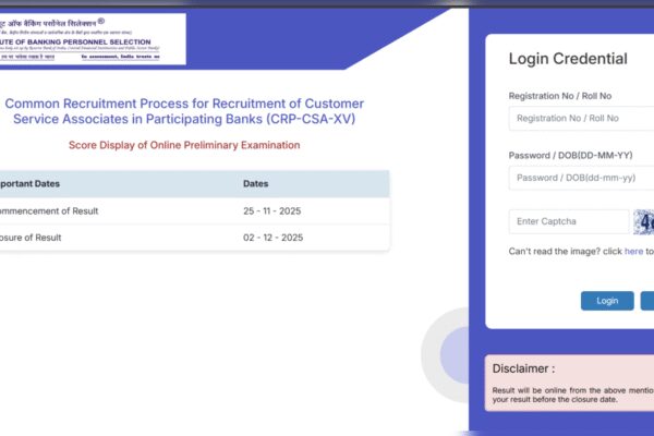 IBPS Clerk 2025 prelims scores released at ibps.in: Direct link to download here