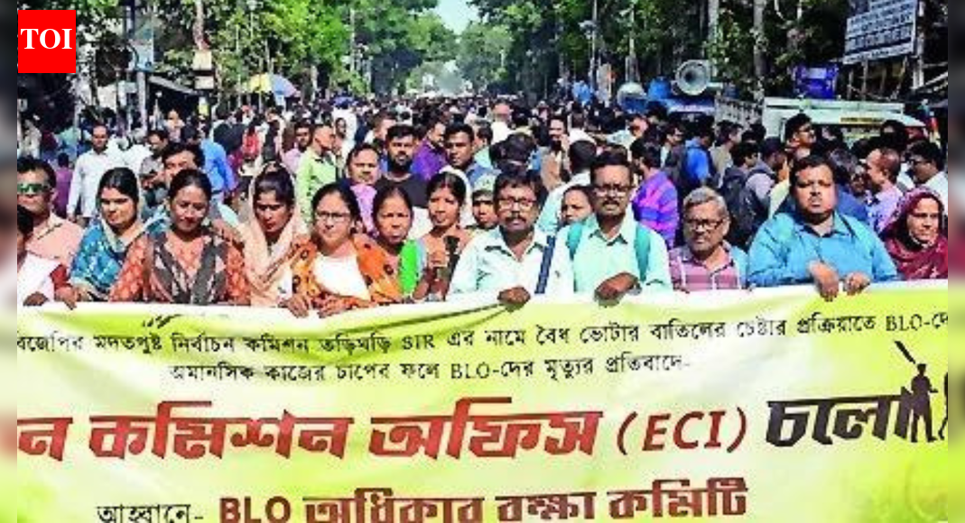 Protests over SIR NEW DELHI: The Election Commission on Tuesday agreed to Trinamool Congress’s request for a meeting with the poll body, against the backdrop of the party attributing the recent suicides and deaths of booth level officers (BLOs) to “workload” arising out of the ongoing special intensive revision (SIR) in the state, reports Bharti Jain.Responding to the request from TMC MP Derek O’Brien for an appointment to a 10-member delegation of party MPs, the commission, in a letter addressed to party chairperson Mamata Banerjee and copied to Derek, invited the delegation – though a truncated one, comprising the TMC’s ‘authorised representative’ and four other members – for a meeting at 11 am on Friday (Nov 28).Mamata had Monday written to EC expressing concerns over the proposed hiring of 1,000 data entry operators by the West Bengal chief electoral officer and the EC proposal to set up polling stations in private housing complexes.EC, in its reply Tuesday, said it welcomes regular interaction with political parties and sought names of the five members for the TMC delegation. The reduced strength of the delegation was, however, questioned by national general secretary Abhishek Banerjee, who asked why EC was scared to face 10 MPs. He even dared EC to telecast the meeting live.Derek, meanwhile, wrote to EC again Tuesday, reiterating the 10 names for the delegation. Interestingly, the ‘authorised representatives’ of the party – who, as per EC records, are Lok Sabha MPs Abhishek Banerjee and Kakoli Dastidar – do not figure on this list of 10.Sources in EC said as per the rule, only the party president or “authorised party representatives” declared to the commission can nominate members of their party’s delegation for a meeting with EC. Commission sources said it may write back to Derek pointing out this norm and request that the communication naming members of the delegation be sent to it by either Trinamool chairperson Mamata or its two ‘authorised representatives’, as per EC records.About the AuthorBharti JainBharti Jain is senior editor with The Times of India, New Delhi. She has been writing on security matters since 1996. Having covered the Union home ministry, security agencies, Election Commission and the ‘prime’ political beat, the Congress, for The Economic Times all these years, she moved to TOI in August 2012. Her repertoire of news stories delves into the whole gamut of issues related to terrorism and internal strife, besides probing strategic affairs in India’s neighbourhood.Read MoreEnd of ArticleFollow Us On Social MediaVideosKejriwal, Mann Pay Homage to Ninth Sikh Guru on 350th Martyrdom DayYogi Adityanath Uncovers The Dark Truth Of Mughal’S Tyranny On Shaheedi DiwasIndia Entering ‘Golden Era’ Of Defence Innovation And Self-Reliance: Rajnath Singh‘Until Brahmin Donates His Daughter’: IAS Officer’S Remark Sparks Row, Issues Clarification’A Nation That Never Bows to Terror, Operation Sindoor Shows New India’s Resolve, Says PM ModiChina Rejects Charge of Harassing Indian Woman in Shanghai, But Insists Claim Over Arunachal PradeshMamata Banerjee Warns BJP With Nation-Shaking Threat As SIR Battle Erupts In Bengal Ahead Of PollsAssam CM Calls Zubeen Garg’S Death ‘Plain Murder’, Drops Explosive RevelationDrone Show Pays Homage To Guru Tegh Bahadur In 350th Martyrdom Anniversary Event At Anandpur SahibRed Fort Attack May Derail Benjamin Netanyahu’s India Visit As Israeli Media Flags Safety Concerns123PhotostoriesBollywood actresses whose film style moments still inspire iconic fashion trends today5 electric blue animals that seem to be painted with ocean water6 factors that are essential to balance blood sugar naturallyThe most viral MET Gala moments you almost forgot10 phrases your child should avoid saying and what to teach them insteadExclusive – Bigg Boss 19: From opening up about her relationship with Kumar Sanu to calling Malti Chahar a ‘lesbian’; Kunickaa Sadanand breaks silence on her journey5 celebrity looks of the day that are setting major fashion goalsMrs. Gump’s most inspiring life lessons from Forrest Gump that still inspire generations8 modern-sounding baby boy names in Sanskrit and their meaningWinter-Friendly Fruits: 8 plants that thrives in cold-weather gardens123Hot PicksDelhi AQI TodayNew Labour CodeCyclone SenyarGold rate todaySilver rate todayPublic Holidays NovemberBank Holidays NovemberTop TrendingJoel EmbiidAyesha CurryKevin DurantTrey BensonStefon DiggsMLB Trade RumorsKayla NicoleJaxson DartPatricia SouthallLos Angeles Chargers vs. Las Vegas Raiders