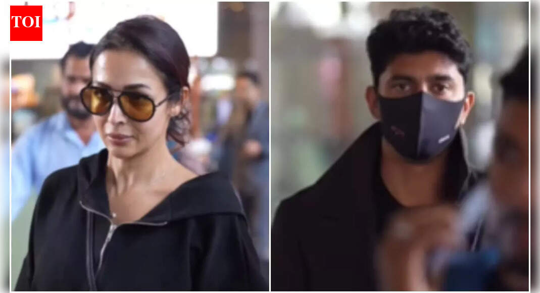Malaika Arora and rumoured beau Harsh Mehta spotted together at Mumbai airport; couple leaves in same car despite walking separately