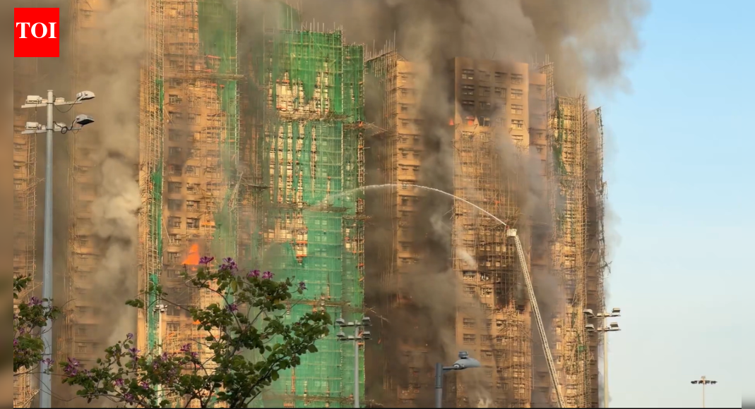 Massive fire engulfs multiple high rises in Hong Kong; at least 4 dead – video