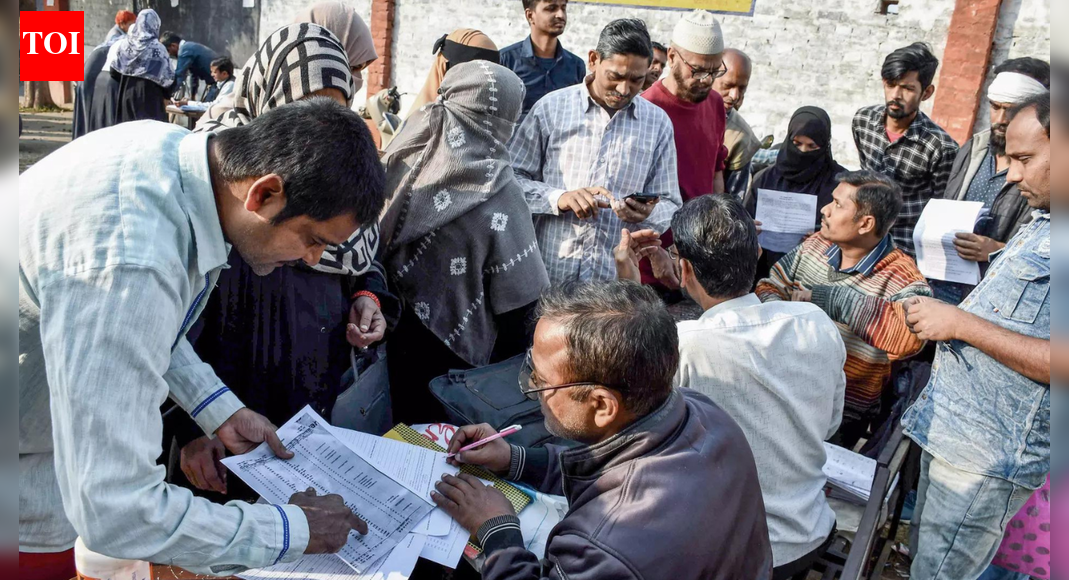 Why Ask Voters For Enumeration Forms: Sibal  NEW DELHI: Supreme Court on Wednesday emphatically said the Election Commission is statutorily and constitutionally empowered to conduct the pan-India Special Intensive Revision (SIR) of electoral rolls and that it would not stall the process, while assuring that it would order corrective measures, if any irregularities were brought to its notice.CJI Surya Kant and Justice Joymalya Bagchi rejected arguments questioning the justification of SIR, with the former saying not a single objection was filed against the updation of electoral rolls after the process was fine-tuned at the apex court’s instance.Appearing for RJD MP Manoj Jha, senior advocate Kapil Sibal commenced arguments questioning SIR’s constitutional validity, saying there are millions of illiterate people who can’t fill voter enumeration forms, which have become a tool for exclusion.”Why should a voter be asked to fill an enumeration form at all? Who is EC to determine whether a person is an Indian citizen or not? Aadhaar card mentions the place of residence and date of birth, which should be enough for persons above 18 years to get enrolled as voters if they give a self-declaration that they are Indian citizens,” Sibal argued.CJI Kant said, “Sibal, you have experience of contesting elections in Delhi, where many people do not vote. But in rural areas, elections are a festival. There, everyone is concerned about their votes. A maximum number of people participate, and everyone knows who a resident of the village is.”CJI cites Bihar, says no impact on groundSenior advocate Kapil Sibal said such an exercise had never been conducted in India because the ethos of our ‘Poorna Swaraj’ mantra from the freedom struggle days was inclusionary, not exclusionary. Justice Bagchi said, “It is a matter of record that in 2012 and 2014, the number of voters exceeded the total adult population. Is it not necessary to correct the electoral roll? If EC has a doubt about someone’s citizenship, is it not entitled to inquire about it? If EC carries out an aggressive revision of the electoral roll, there will be deletions.”CJI Kant said the SIR of Bihar’s electoral rolls was a prime example. “Initially, the court was told that crores of voters are being deleted. We issued certain directions to streamline the process. Eventually, what happened? Among the deletions from the voter list were those found to have died or migrated outside. No one filed an objection. We did not find any impact on the ground level,” he said.The bench’s observations led Sibal to switch from highlighting the ill-impact of SIR to focus on questioning its constitutional validity. “The process must be inclusive and the burden of proving citizenship cannot be fastened on the voters. If there is a doubtful voter, his/her case should be referred to the competent authority to determine the citizenship issue. A booth level officer (BLO) has no right to inquire into the citizenship of a voter,” he said. Arguments would continue Thursday.About the AuthorAbhinav GargAs legal editor for Delhi, Abhinav Garg handles coverage of courts and connected legal challenges shaping the capital. From breaking down complex law related jargon to simplifying how a particular verdict or development in courts may impact the readers, Abhinav brings with him over two decades of experience in the field.Read MoreEnd of ArticleFollow Us On Social MediaVideos“Being Examined”: MEA On Dhaka’S Request To Extradite Sheikh Hasina”There Was No Fear on His Face”: Survivor Recounts Trauma of Mumbai 26/11 AttacksPakistan On Edge As Imran Khan’s Sisters Assaulted At Jail And Social Media Fuels Death Speculation’Spur Of The Moment’: Former CJI Gavai Reacts To Shoe-Attack Attempt, Reveals Why He Took No Action’No Amount of Denial’ Will Change Arunachal’s Status: India’s BOLD Response To China Over Border Row’No Moral Standing’: India Slams Pakistan’s Rant On Ayodhya Event, Calls Out Bigotry And RepressionKhawaja Asif Admits Pakistan Can’t Trust Taliban As Deadly Border Strikes Trigger New FlashpointFormer CJI B.R. Gavai Clarifies He Never Faced Political Or Executive Pressure During His Tenure“India Matters To Safran,” Ceo Oliver Andriès Highlights Partnership At New Mro Facility LaunchKorean Lawmaker Highlights Ancient Ties, Calling Ayodhya A Symbolic Bridge Between Two Nations123PhotostoriesMahesh Babu proves effortless charm as a timeless superstar commanding hearts on screen and ruling box office successThis Indian rice dish is among the 50 Best Rice Dishes in the worldBollywood actors who turned Hollywood roles into global stardomDipika Kakar gets emotional after visiting Ajmer Sharif Dargah with Shoaib Ibrahim and son; says ‘Jab Ruhaan NICU mein tha tab maine mannat maangi thi’Harvard trained Gastroenterologist lists 6 best seeds for different health problemsThanksgiving 2025: 10 décor ideas you won’t cost you anything5 kings with the longest reigns in history, and how they are shining examples of a lasting legacyThis drink can help burn cholesterol naturally and effectively; recipe inside‘Mass Jathara’ to ‘The Pet Detective’: South movies to stream on OTT this weekend5 Ayurvedic mistakes to avoid and 8 comforting vegetarian soups for winter123Hot PicksDelhi AQI TodayNew Labour CodeCyclone SenyarGold rate todaySilver rate todayPublic Holidays NovemberBank Holidays NovemberTop TrendingGianis AntetokounmpoAyesha CurryJosh Jacobs InjuryOmarion Hampton InjuryStefon DiggsNHL Trade RumorsCharlie McAvoyIShowSpeedSteveWillDoIt ControversyCandace Owens