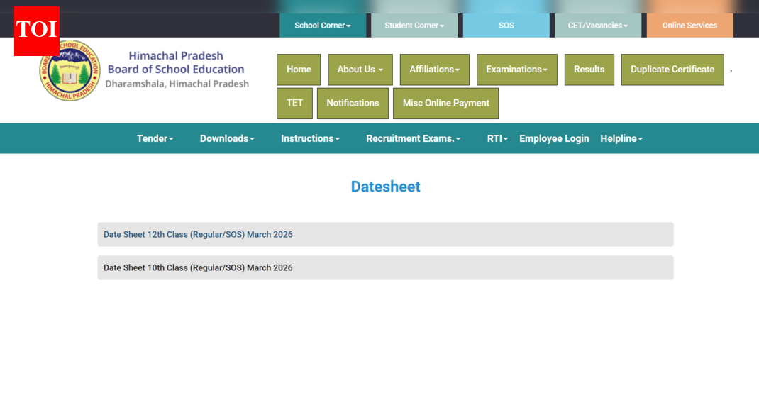 HPBOSE Class 10th, 12th datesheet 2025 released: Direct link to download here