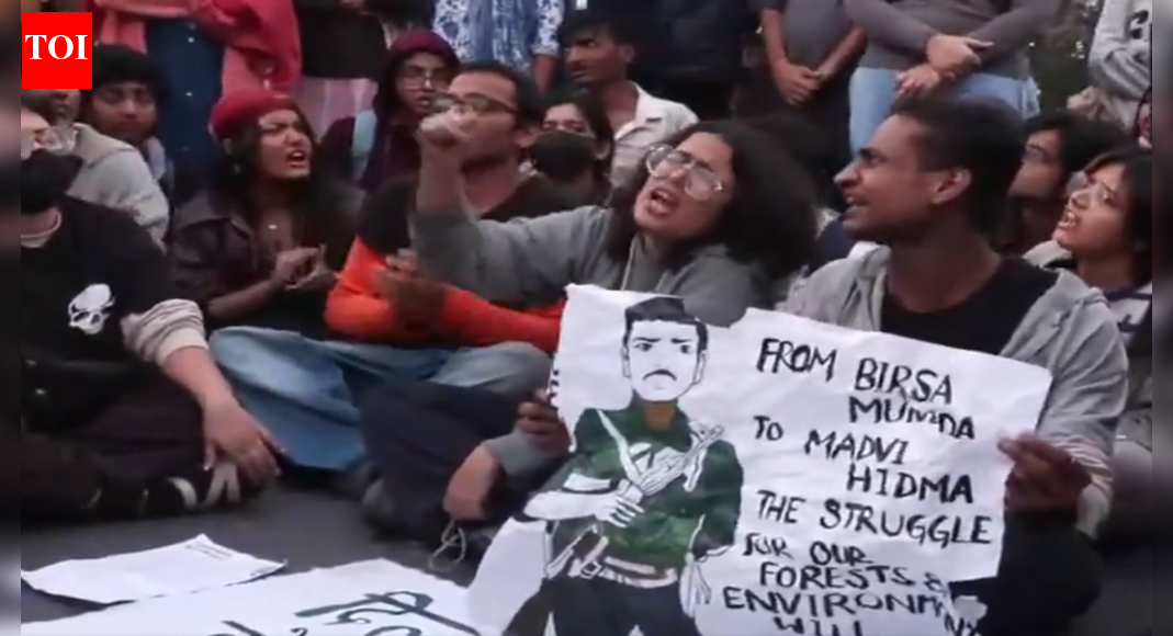 Delhi Police informed a court that most student protesters arrested for allegedly assaulting officers provided false addresses, hindering investigations. The police sought custody to probe alleged links to Maoist groups, a claim the defense contested. The court granted two-day police custody for four students and one-day judicial custody for thirteen others. India Gate ‘pro-Maoist’ protest case  NEW DELHI: The Delhi Police on Thursday told a court that most of the student protesters arrested for allegedly assaulting police personnel during last week’s demonstration at India Gate had intentionally provided incorrect addresses to conceal their identities.The police described the move as a “mockery of the law.”“It is very astounding that most of the accused before the court furnished incorrect addresses. The information sheets of several accused have been returned unverified by the local police. This shows they are not only making a mockery of the law but also deliberately concealing their identity,” the submission stated before Judicial Magistrate Sahil Monga at Patiala House court.The police further informed the court that on November 23, the day of the demonstration, some students gathered at the gate of the Parliament Street police station, launched “aggressive sloganeering” against the government, and blocked the entry and exit points of the facility.Out of the 17 accused, it sought five-day custody for five, arguing that more time was required to probe their alleged support for Maoists and banned organisations to uncover what it called a “deep-rooted conspiracy.”Opposing the plea, the defence counsel countered that the police had presented no material linking the students to any such activity and that custody could not be justified merely because their addresses were not verified.“What do they want to investigate? The probe can continue without custody. The accused cannot be put in custody just because the police could not verify their address,” the counsel asked.The court granted two-day police custody for four students — Gurkirat, Ravjot, Kranti and Abhinash — while sending the remaining 13 to one-day judicial custody.On November 23, a total of 23 students, including 11 women, were arrested after two FIRs were filed at the Kartavya Path and Parliament Street police stations. During the India Gate protest, which was organised to highlight Delhi’s worsening air pollution crisis, the group allegedly raised slogans in support of Maoist commander Madvi Hidma, who was recently killed in an encounter with security forces in Andhra Pradesh.They are also accused of using pepper spray on police personnel.(With PTI inputs)About the AuthorTOI News DeskThe TOI News Desk comprises a dedicated and tireless team of journalists who operate around the clock to deliver the most current and comprehensive news and updates to the readers of The Times of India worldwide. With an unwavering commitment to excellence in journalism, our team is at the forefront of gathering, verifying, and presenting breaking news, in-depth analysis, and insightful reports on a wide range of topics. The TOI News Desk is your trusted source for staying informed and connected to the ever-evolving global landscape, ensuring that our readers are equipped with the latest developments that matter most.”Read MoreEnd of ArticleFollow Us On Social MediaVideosRam Madhav Challenges ‘No-Religion’ Narrative in White Collar Terror DebateAustralia Says India Is Now A Leading Global Power, Credits PM Modi For Transforming World DynamicsOusted PM Sheikh Hasina Faces Fresh Conviction as Court Awards 21-Year TermPM Modi Announces Major Move Allowing Private Players Into Nuclear Sector To Spur Advanced ReactorsExplained: Why Vikram-I Could Transform India’s Satellite Launch Market And Global Space Leadership‘Pak, Bangladesh, US…’: BJP Alleges Congress Using Foreign ‘X’ Accounts to Set India’s NarrativePakistan’s Adiala Jail Issues Statement On Imran Khan’s Health Amid Viral Death RumoursThe Indrajaal Ranger: India Unveils AI-Enabled Anti-Drone Patrol Vehicle In HyderabadBrahMos Diplomacy Peaks As Rajnath Singh Deepens India-Indonesia Defence Ties In Indo-Pacific ShiftOperation Sindoor Showed India’s Strength, Discipline And Deterrence To The World: President Murmu123PhotostoriesDespite 180 flops and 47 disasters, THIS actor became a cult icon in Russia — His name will surprise youStressed at work? Doctor explains you could be closer to diabetes than you think5 best utensils for daily cooking and how much nutrients they can retainRestricted skies: 5 no-fly zones in India and why planes avoid themDhanush to Kriti Sanon: 5 best fashion looks of the day that are setting major style goals10 surprising things about pregnancy that no one tells you10 unique seven-letter baby names loved by new parentsHow to make South Indian-Style Beetroot Poha for BreakfastSigns that Shani is Upset With You10 affordable date ideas that help you bond without spending much123Hot PicksDelhi AQI TodayNew Labour CodeWorld NewsGold rate todaySilver rate todayPublic Holidays NovemberBank Holidays NovemberTop TrendingDeion SandersAyesha CurryTaylor SwiftMarqury CollinsStefon DiggsSaudi Prince Mohammed Bin SalmanCharlie McAvoyWPL Auction Who Got WhomSteveWillDoIt ControversyCandace Owens