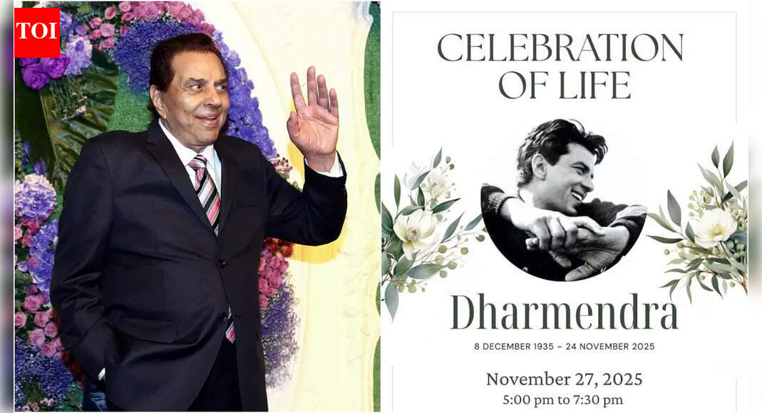 Dharmendra’s prayer meet: Deol family expresses gratitude with folded hands; ‘celebration of life’ includes moving musical tribute