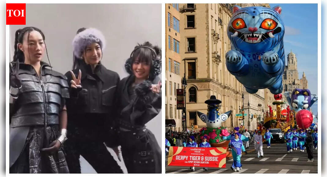 EJAE, Audrey Nuna and REI AMI aka HUNTR/X bring ‘KPop Demon Hunters’ to the 2025 Macy’s Thanksgiving Day parade with electrifying ‘Golden’ performance – WATCH