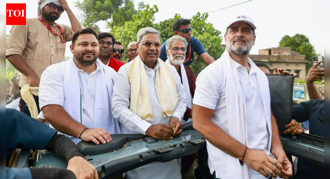 Senior Congress functionaries cited a disproportionate focus on national issues over local concerns like cost of living and corruption as reasons for the party’s decimation in Bihar. They urged central leadership to fix accountability for the defeat and revive the party’s prospects in the state.  Discussions also touched upon candidate selection, alliance strategies, and the impact of caste census advocacy.  Congress leader Rahul Gandhi with Karnataka CM Siddaramaiah and RJD leader Tejashwi Yadav during the ‘Voter Adhikar Yatra’ (PTI) NEW DELHI: Disproportionate focus on SIR/vote chori at the cost of crucial local issues of cost of living, migration and corruption was cited by some senior functionaries as a reason for the decimation of Congress in Bihar, as they urged the central leadership to fix accountability for the defeat if the party is serious about reviving itself in the state.Some local functionaries listed three reasons for the defeat: govt’s payment of Rs 10,000 to women during the polls, booth manipulations and a lack of coordination among partners. The AIMIM was also blamed for division of minority votes in Seemanchal region and beyond. It was alleged that BJP had used a “basket of tools” to “fix” the polls which spanned SIR, EVMs, the buying of votes and use of the administration against opposition candidates. Days after the Bihar debacle, the AICC brass of Mallikarjun Kharge, Rahul Gandhi and KC Venugopal held a review of the poor show with poll candidates and MPs. Around 70 members met the leadership in batches. Before the meetings started and top netas arrived, two losing candidates were reported to have clashed over the reasons for the defeat – with one taking exception to the other advocating violence against “outsiders” who got party tickets. Some claimed that the idea of meeting the state functionaries in batches was also to avoid a potential clash in a large gathering.A politician is said to have found fault with the manner of candidate selection which, he said, cost the party heavily. He is said to have told Rahul Gandhi that just like he had taken responsibility for the defeat in 2019 Lok Sabha polls and stepped down as party president, heads should roll in the state too – in what was a veiled jibe at AICC in-charge Krishna Allavaru – an issue that was also raised by other members, sources said. A section of party members also targeted the alliance with RJD, saying the ally brings some votes but also polarises other communities. It was also demanded that Congress break the alliance with RJD. However, at one group meeting, Rahul is said to have rebuffed it by asking why the party failed on seats that witnessed “friendly fights” with Congress and RJD in the fray against each other. Questions were asked about the weightage given by Congress to caste census with arguments that victory of candidates from individual upper castes is vastly higher than their population share, while that from some large OBC communities is just in line with their numbers – in a veiled reference to the advocacy of “share as per population” slogan.End of ArticleFollow Us On Social MediaVideosIndia Is a Key Ally, Cyprus Assures Strong Push to Finalise India–EU FTA TalksImran Khan Health Rumour: PTI Holds Sit In Outside Adiala Jail, KP CM Sohail Afridi Stages ProtestRam Madhav Challenges ‘No-Religion’ Narrative in White Collar Terror DebateAustralia Says India Is Now A Leading Global Power, Credits PM Modi For Transforming World DynamicsOusted PM Sheikh Hasina Faces Fresh Conviction as Court Awards 21-Year TermPM Modi Announces Major Move Allowing Private Players Into Nuclear Sector To Spur Advanced ReactorsExplained: Why Vikram-I Could Transform India’s Satellite Launch Market And Global Space Leadership‘Pak, Bangladesh, US…’: BJP Alleges Congress Using Foreign ‘X’ Accounts to Set India’s NarrativePakistan’s Adiala Jail Issues Statement On Imran Khan’s Health Amid Viral Death RumoursThe Indrajaal Ranger: India Unveils AI-Enabled Anti-Drone Patrol Vehicle In Hyderabad123PhotostoriesMalayalam cinema legends who made every frame shine with raw talentBollywood gems reviving forgotten tales with fresh heart and magic for a new generation of cinema lovers everywhereFun facts about the ‘Stranger Things’ castFrom ‘Apne’ to ‘Rocky Aur Rani Kii Prem Kahaani’: Dharmendra movies you can watch on OTT platforms‘Stranger Things 5’: Meet the new cast and find out who survives the final battle‘Stranger Things’ cast: Then and now‘Stranger Things’ cast: Educational qualificationsTaarak Mehta Ka Ooltah Chashmah: From Dilip Joshi being older than Amit Bhatt to Mandar Chandwadkar leaving his Dubai job for acting; Lesser-known facts about the castGastroenterologist doctor reveals the power of eating 3 eggs everyday5 must-visit national parks in the USA that are also UNESCO World Heritage Sites123Hot PicksDelhi AQI TodayNew Labour CodeWorld NewsGold rate todaySilver rate todayPublic Holidays NovemberBank Holidays NovemberTop TrendingToronto Maple LeafsAyesha CurryFuzzy ZoellerCristiano RonaldoStefon DiggsGabrielle UnionVanessa BryantReed Sheppard GirlfriendStephen CurryCandace Owens