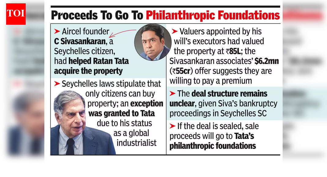 Tata’s beach villa in Seychelles up for sale