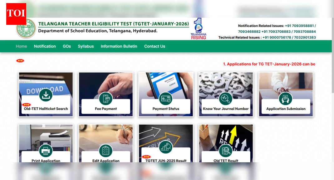 TG TET January 2026 registration window closes tomorrow at tgtet.aptonline.in: Check direct link to apply here