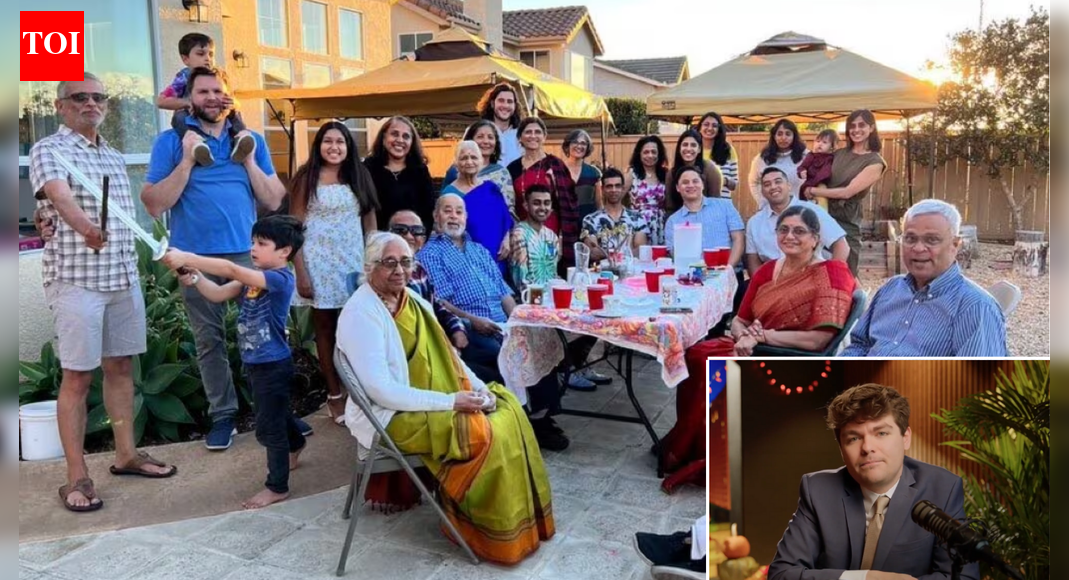 ‘Two white people and 24 Indians…’: Nick Fuentes mocks JD Vance’s 2024 Thanksgiving dinner photo with Hindu wife Usha’s family