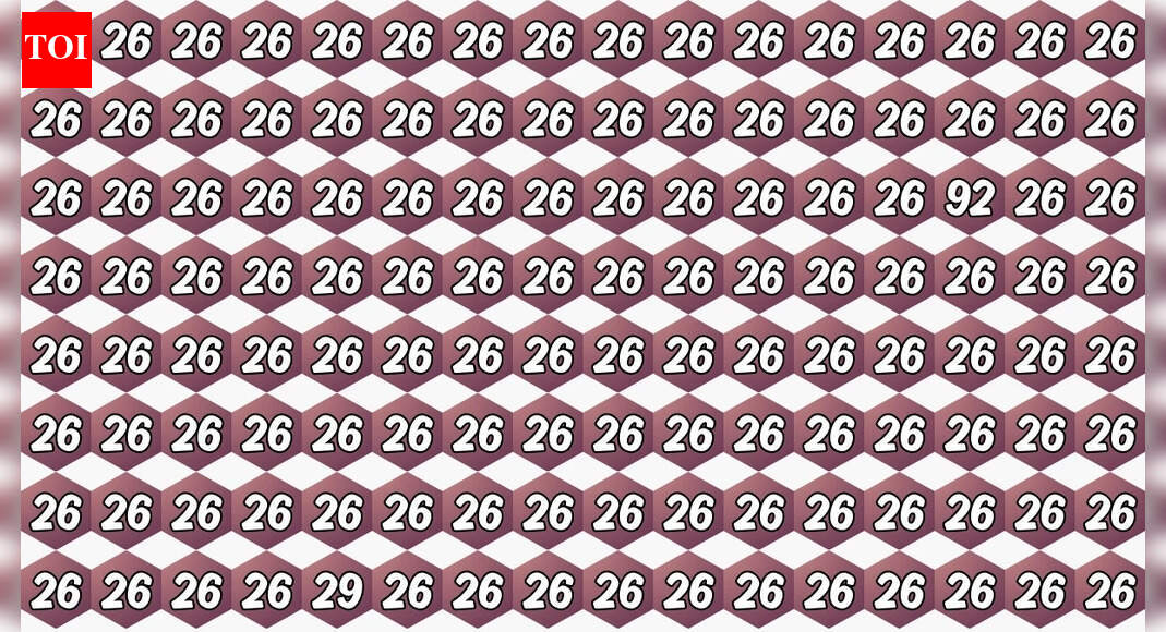 Optical illusion challenge: Spot 92 and 29 among 26s in just 8 seconds |