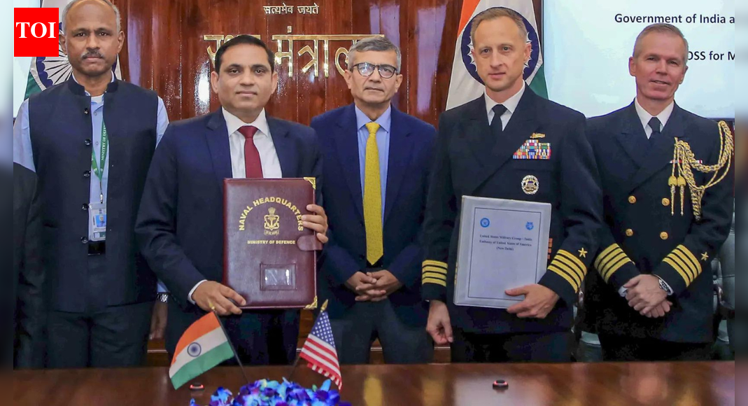 PTI photo NEW DELHI: India on Friday sealed a Rs 7,995 crore deal with the US as part of a “follow-on support” package for the Navy’s fleet of 24 Seahawk helicopters for five years. The signing of the contract comes amid a strain in ties after US President Donald Trump slapped 50% tariffs on Indian goods in late Aug. The defence ministry said it signed Letters of Offer and Acceptance (LOAs) with the US for sustainment support of the MH60R helicopter fleet . Manufactured by Lockheed Martin Corporation, it is an all-weather helicopter designed to support multiple missions with state of the art avionics and sensors. The LOAs were inked under the foreign military sales programme of the US. India had signed an agreement with the US for procurement of 24-MH 60Rs in Feb 2020. The MH 60R Seahawk is a maritime variant of the Blackhawk helicopter. The sustainment support is a comprehensive package that includes provisioning of spares, support equipment, product support, training and technical support, and repair and replenishment of components, according to the defence ministry. It also provides for setting up of intermediate level component repairs and periodic maintenance inspection facilities in India for the choppers. “In-country development of these facilities will ensure capability build-up in the long run and reduced dependence on the US govt, thus aligning with the vision of ‘Aatmanirbhar Bharat’,” the ministry said. “This would further lead to indigenous product and services development through MSMEs & other Indian firms,” it said in a statement. End of ArticleFollow Us On Social MediaVideosCyclone Ditwah Approaches India: Tamil Nadu, Puducherry, Andhra Pradesh Brace For Impact’Op Sindoor Was Just A Glimpse Of Future Theatre Commands’: Air Marshal Ashutosh DixitPM Modi Unveils World’s Tallest Bronze Statue Of Lord Ram In South GoaIndia Says US Trade Deal Is ‘Only Matter Of Time’ As Tariffs Reshape Bilateral Trade NegotiationsPM Modi Joins Over 1 Lakh Devotees In Mass Bhagwat Gita Recitation At Udupi EventIndia’s Updated Quake Map Warns Entire Himalayan Arc Faces Major Risk, Forcing Urgent Safety Reforms’They Are Ours, We’ll Prove It’: Pakistani Leader’s Absurd Claim On ‘Gujarat, Haryana, Rajasthan’Cyclone Ditwah Intensifies, Monsoon Fury Slams Sri Lanka With At Least 56 Dead And Dozens MissingViral Video: Stage Crashes During UP Wedding As BJP Leaders Gather To Greet Bride & GroomIndia-Russia Summit Dates Out As PM Modi, Putin Review S-400, Su-57 And Global Security Challenges123PhotostoriesBengali film stories that shaped generations and still move hearts today10 emotional skills you must teach your childNur Jahan’s Taj Mahal toMaharani Sita Devi’s Star of South Diamond Necklace:5 lesser-known precious royal Indian jewellery piecesRebellious lovers who break every rule to define love in Bollywood moviesAnkita Lokhande reveals she is returning to Laughter Chefs season 3; Krushna Abhishek says ‘We will celebrate Christmas with our Bhauji’4 simple exercises that can help relieve foot pain from diabetic neuropathyGirija Oak Godbole: Surprising facts about the ‘blue saree girl’ you didn’t knowFrom Pythons to Koalas: 5 sleepyhead animals that nap their way through most of the day2 effective drinks to control blood sugar naturally and how to make them at homeRanbir Kapoor, Alia Bhatt to Randeep Hooda: Actors who disappeared with their roles123Hot PicksDelhi AQI TodayNew Labour CodeWorld NewsGold rate todaySilver rate todayPublic Holidays NovemberBank Holidays NovemberTop TrendingSaquon BarkleyLaMelo BallDonald TrumpDana WhiteAyesha CurryFuzzy ZoellerJammie BookerMarcus FolignoCalgary FlamesVanessa Bryant