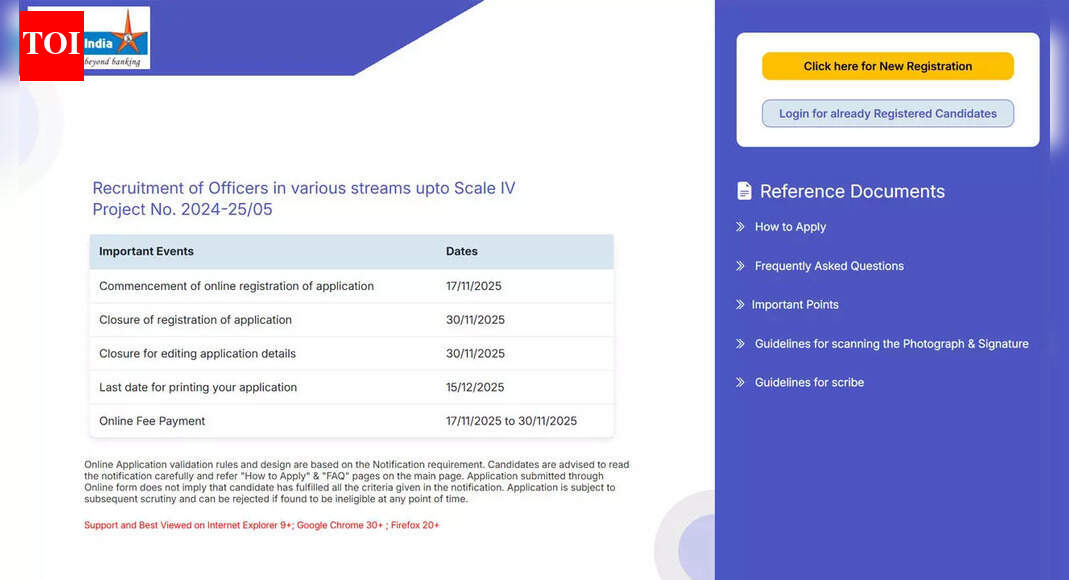 BOI SO recruitment 2025 applications close today; apply online here for multiple specialist officer posts
