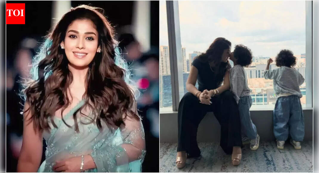 Nayanthara receives an adorable birthday greeting card made by her twin sons, tagging her as ‘Best Amma’ – PICS
