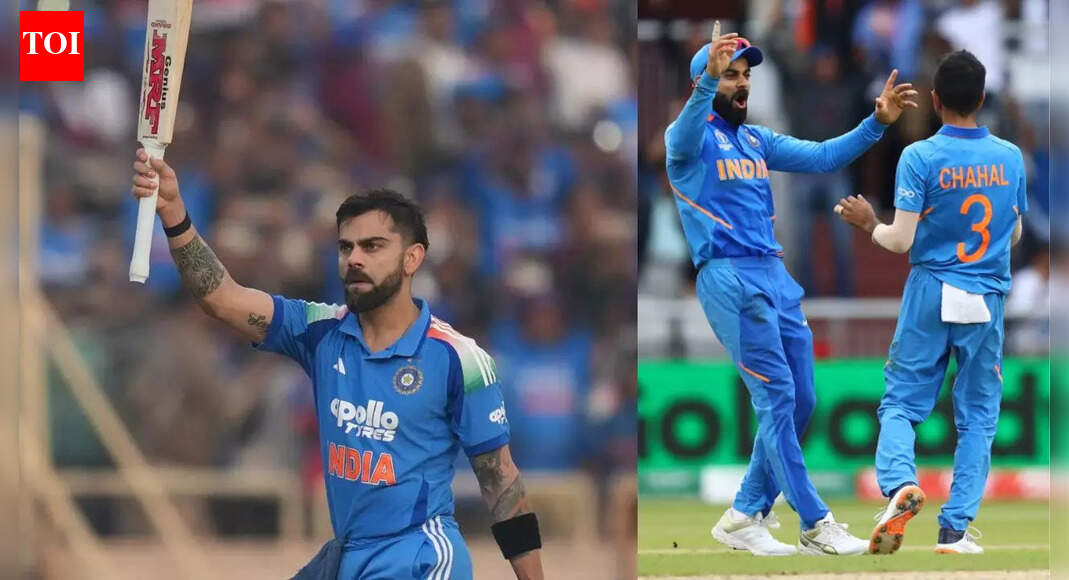 IND vs SA: As Virat Kohli surpasses Sachin Tendulkar in all-time record list, Yuzvendra Chahal quips: ‘Bas mujhse 52 centuries jyada’