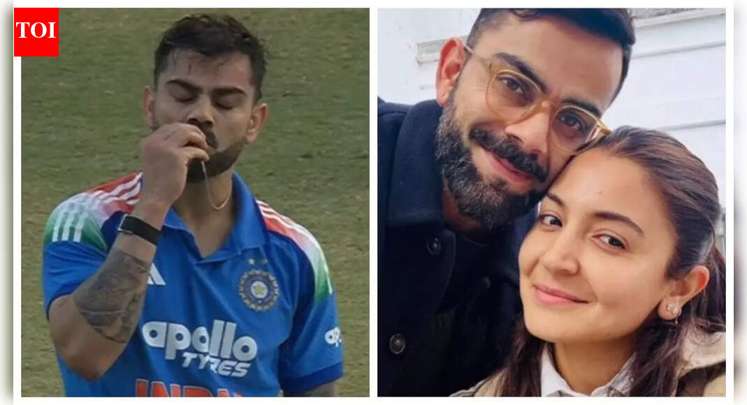 Virat Kohli celebrates 52nd ODI century by kissing wedding ring; fans gush over heartwarming gesture to wife Anushka Sharma