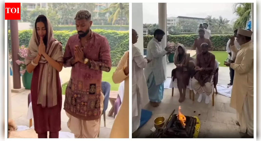 Hardik Pandya and Mahieka Sharma’s UNSEEN puja video reignites engagement buzz – WATCH