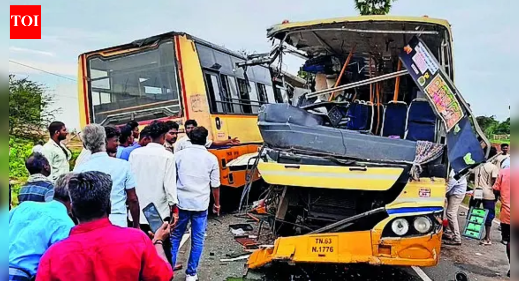 Tamil Nadu bus crash: 9 women among 11 killed as 2 govt buses collide in Sivaganga; CM stalin announces Rs 3 lakh relief