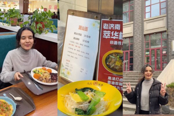 Indian student shares visuals of world class government canteen with free drinks, international food all at Rs 250