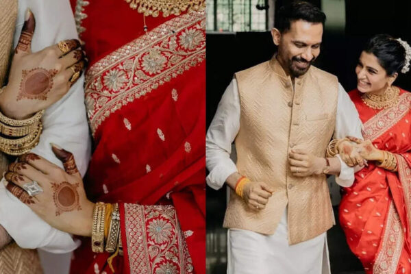 Decoding Samantha Ruth Prabhu’s minimalistic yet stunning bridal look,  a red banarasi saree with zardosi work woven by a single master artisan – Details inside