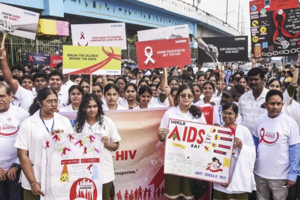 India’s HIV epidemic shows significant progress with declining deaths and new infections, outperforming global trends. However, alarming surges are reported in Northeast states like Mizoram and Nagaland, exceeding the national average.  Drug use and changing sexual behaviors are linked to these regional spikes, demanding focused attention. Nursing students and doctors hold placards while participating in an awareness walk on ‘World AIDS Day’ NEW DELHI: India’s HIV epidemic continues to decline, with adult HIV prevalence steady at 0.2% and AIDS-related deaths dropping 81% since 2010 — one of the steepest reductions globally.New HIV infections have fallen by nearly 49%, placing India ahead of worldwide trends.But this national success hides a troubling shift. The latest HIV burden estimate shows sharp surges in the Northeast, with Mizoram and Nagaland now recording HIV prevalence of above 1% — more than five times the national average.Several other states — such as Meghalaya and Punjab — are also reporting spikes linked to drug use and changing sexual behaviour among young adults.The findings come from the India HIV Estimation 2025, released by Union health minister Jagat Prakash Nadda at the national World AIDS Day event at Vigyan Bhawan on Monday.Developed by NACO under the IESE framework, the report covers 34 States/UTs and 762 districts and was led by ICMR–NIRDHDS with support from nine national institutes and state AIDS control societies.Releasing the report, Nadda said India’s HIV programme continues to show strong gains, with testing rising from 4.1 crore to 6.6 crore, people on treatment increasing from 14.9 lakh to 18.6 lakh and viral load tests nearly doubling to 16 lakh.India has achieved a 35% drop in new HIV infections and a 69% decline in HIV-related deaths, outperforming global averages.He added that 85% of people with HIV know their status, 88% are on treatment and 97% have viral suppression — putting the country firmly on track to meet the 95-95-95 targets by 2030. Nadda, however, cautioned that HIV–TB co-infection and poor adherence to ART remain major hurdles that demand intensified counselling and community support.Nationally, India was estimated to have 25.6 lakh people living with HIV in 2024, including nearly 14 lakh men and 11 lakh women. HIV prevalence among youth (15–24 years) remains low at 0.06%.Maharashtra, Andhra Pradesh and Karnataka continue to carry the largest burdens and, together with six other states, account for 74% of all PLHIV in the country. The Northeast, however, presents the sharpest warning signs. Mizoram’s new infection rate (0.9 per 1,000 uninfected population) is nearly 18 times the national average.About the AuthorAnuja JaiswalAnuja Jaiswal is a Senior Assistant Editor at The Times of India, with an impressive 18-year career in narrative journalism. She specializes in health and heritage reporting, expertly simplifying complex health information to make it engaging and understandable for readers. Her deep dives into heritage topics are well-researched, resulting in captivating narratives that resonate with her audience. Over the years, she has worked in Chandigarh, Chhattisgarh and West UP, gaining diverse on-ground experience that shapes her storytelling.Read MoreEnd of ArticleFollow Us On Social MediaVideosWatch: MPs Speak Out as SIR Row Dominates Winter Session OpeningIndia’s Elections Earn Global Praise, CEC Calls It A ‘Moment Of Pride’ Amid Vote Row ClaimsHaryana Bodybuilder Killed After Standing Up To Harassers; Family Says Attack Was Planned MurderModi Trolls Opposition Over Bihar Setback Days Before Parliament ShowdownWoman Marries Boyfriend’s Corpse After Family Kills Him, Alleges Police Provoked BrotherMajor Twist In BrahMos Espionage Case As Higher Court Acquits Scientist Of Passing Defence SecretsRamaphosa Praises PM Modi’s Endorsement of South Africa Hosting G20 Summit, Counters Trump’s Claims‘Is There Any Law?’ Renuka Chaudhary Sparks Row After Bringing Stray Dog to ParliamentBSF IG Warns Of Looming Threat As 120 Terrorists Wait In PoK Despite Dip In Infiltration AttemptsPakistan Rages At UN After Criticism Of Munir’s Immunity Amendment Amid Fears Of Deeper Militarism123PhotostoriesDiabetes management: Doctor shares top 5 lifestyle strategies to lower HbA1c levelsFrom Sunda Pangolins to Sunda tiger: 5 of the most endangered animals in the world5 statement watches for women that will complete your traditional wedding lookKamal Haasan performances that redefined Indian cinema foreverIncrease protein intake: 4 easy ways to add more of it to everyday diet3 powerful anti-inflammatory drinks and how to make them at homeFrom Dead Sea Scrolls to Hope Diamond, 7 priceless objects in the world7 dinner dishes made with leftover roti offering over 20 gms protein5 animals that camouflage so perfectly that they almost become invisibleHow to make fiber-rich Gobhi ka Paratha for breakfast123Hot PicksParliament Winter SessionCyclone DitwahWorld NewsGold rate todaySilver rate todayPublic Holidays NovemberBank Holidays NovemberTop TrendingCardi BShedeur SandersDrake MayePat McAfeeCandace Owens Net WorthGisele BndchenConnor McDavidLian BichselJayden StrubleAnthony Davis