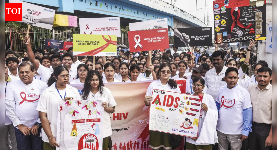 India’s HIV epidemic shows significant progress with declining deaths and new infections, outperforming global trends. However, alarming surges are reported in Northeast states like Mizoram and Nagaland, exceeding the national average.  Drug use and changing sexual behaviors are linked to these regional spikes, demanding focused attention. Nursing students and doctors hold placards while participating in an awareness walk on ‘World AIDS Day’ NEW DELHI: India’s HIV epidemic continues to decline, with adult HIV prevalence steady at 0.2% and AIDS-related deaths dropping 81% since 2010 — one of the steepest reductions globally.New HIV infections have fallen by nearly 49%, placing India ahead of worldwide trends.But this national success hides a troubling shift. The latest HIV burden estimate shows sharp surges in the Northeast, with Mizoram and Nagaland now recording HIV prevalence of above 1% — more than five times the national average.Several other states — such as Meghalaya and Punjab — are also reporting spikes linked to drug use and changing sexual behaviour among young adults.The findings come from the India HIV Estimation 2025, released by Union health minister Jagat Prakash Nadda at the national World AIDS Day event at Vigyan Bhawan on Monday.Developed by NACO under the IESE framework, the report covers 34 States/UTs and 762 districts and was led by ICMR–NIRDHDS with support from nine national institutes and state AIDS control societies.Releasing the report, Nadda said India’s HIV programme continues to show strong gains, with testing rising from 4.1 crore to 6.6 crore, people on treatment increasing from 14.9 lakh to 18.6 lakh and viral load tests nearly doubling to 16 lakh.India has achieved a 35% drop in new HIV infections and a 69% decline in HIV-related deaths, outperforming global averages.He added that 85% of people with HIV know their status, 88% are on treatment and 97% have viral suppression — putting the country firmly on track to meet the 95-95-95 targets by 2030. Nadda, however, cautioned that HIV–TB co-infection and poor adherence to ART remain major hurdles that demand intensified counselling and community support.Nationally, India was estimated to have 25.6 lakh people living with HIV in 2024, including nearly 14 lakh men and 11 lakh women. HIV prevalence among youth (15–24 years) remains low at 0.06%.Maharashtra, Andhra Pradesh and Karnataka continue to carry the largest burdens and, together with six other states, account for 74% of all PLHIV in the country. The Northeast, however, presents the sharpest warning signs. Mizoram’s new infection rate (0.9 per 1,000 uninfected population) is nearly 18 times the national average.About the AuthorAnuja JaiswalAnuja Jaiswal is a Senior Assistant Editor at The Times of India, with an impressive 18-year career in narrative journalism. She specializes in health and heritage reporting, expertly simplifying complex health information to make it engaging and understandable for readers. Her deep dives into heritage topics are well-researched, resulting in captivating narratives that resonate with her audience. Over the years, she has worked in Chandigarh, Chhattisgarh and West UP, gaining diverse on-ground experience that shapes her storytelling.Read MoreEnd of ArticleFollow Us On Social MediaVideosWatch: MPs Speak Out as SIR Row Dominates Winter Session OpeningIndia’s Elections Earn Global Praise, CEC Calls It A ‘Moment Of Pride’ Amid Vote Row ClaimsHaryana Bodybuilder Killed After Standing Up To Harassers; Family Says Attack Was Planned MurderModi Trolls Opposition Over Bihar Setback Days Before Parliament ShowdownWoman Marries Boyfriend’s Corpse After Family Kills Him, Alleges Police Provoked BrotherMajor Twist In BrahMos Espionage Case As Higher Court Acquits Scientist Of Passing Defence SecretsRamaphosa Praises PM Modi’s Endorsement of South Africa Hosting G20 Summit, Counters Trump’s Claims‘Is There Any Law?’ Renuka Chaudhary Sparks Row After Bringing Stray Dog to ParliamentBSF IG Warns Of Looming Threat As 120 Terrorists Wait In PoK Despite Dip In Infiltration AttemptsPakistan Rages At UN After Criticism Of Munir’s Immunity Amendment Amid Fears Of Deeper Militarism123PhotostoriesDiabetes management: Doctor shares top 5 lifestyle strategies to lower HbA1c levelsFrom Sunda Pangolins to Sunda tiger: 5 of the most endangered animals in the world5 statement watches for women that will complete your traditional wedding lookKamal Haasan performances that redefined Indian cinema foreverIncrease protein intake: 4 easy ways to add more of it to everyday diet3 powerful anti-inflammatory drinks and how to make them at homeFrom Dead Sea Scrolls to Hope Diamond, 7 priceless objects in the world7 dinner dishes made with leftover roti offering over 20 gms protein5 animals that camouflage so perfectly that they almost become invisibleHow to make fiber-rich Gobhi ka Paratha for breakfast123Hot PicksParliament Winter SessionCyclone DitwahWorld NewsGold rate todaySilver rate todayPublic Holidays NovemberBank Holidays NovemberTop TrendingCardi BShedeur SandersDrake MayePat McAfeeCandace Owens Net WorthGisele BndchenConnor McDavidLian BichselJayden StrubleAnthony Davis