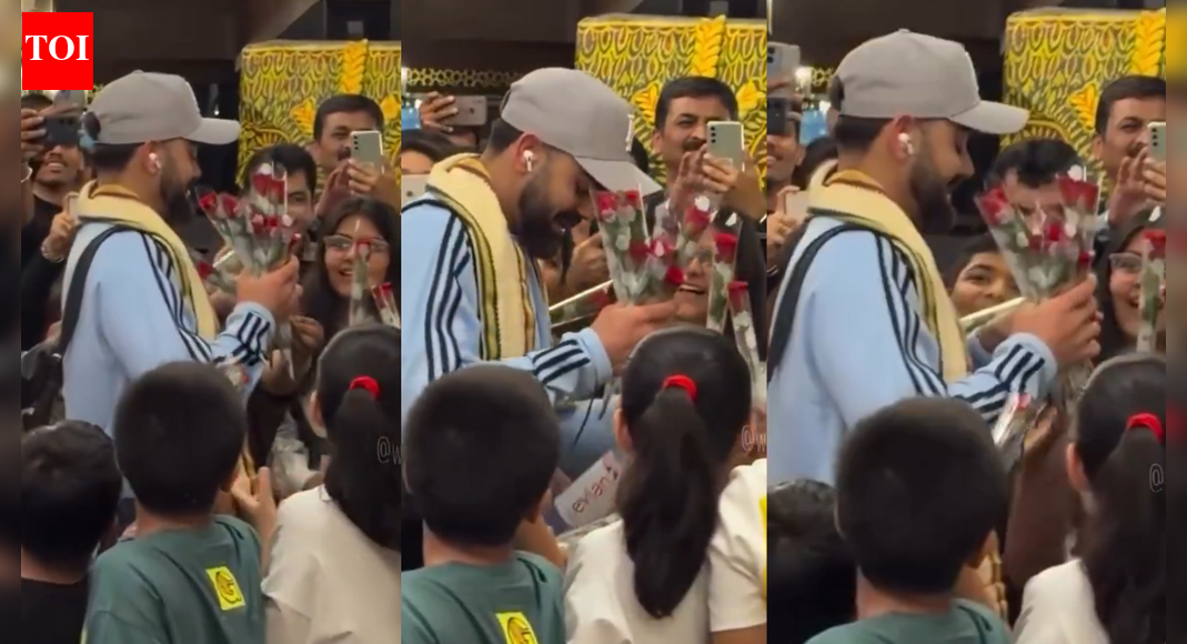 ‘What a welcome!’: Virat Kohli showered with red flowers by young fans in Raipur – Watch