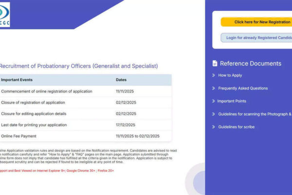 ECGC PO Recruitment 2025: Last date to apply for Probationary Officer posts today; apply here