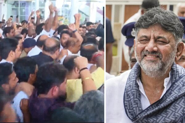 Karnataka power tussle: Congress’ KC Venugopal met with loud ‘DK, DK’ chants at airport — watch | India News