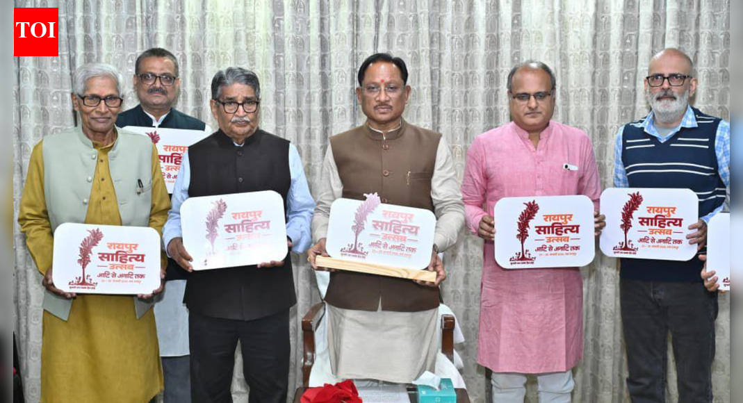 Raipur is gearing up for a grand Sahitya Utsav from January 23-25, coinciding with Chhattisgarh’s silver jubilee. Over a hundred literary figures will converge for this event, designed to boost the state’s literary profile and encourage reading. – More than a hundred authors and literary figures are expected to attend the Raipur Sahitya Utsav next year from January 23 to 25. The literary festival is part of Chhattisgarh’s silver jubilee celebrations.Chief minister Vishnu Deo Sai unveiled the festival logo at his residence office on Tuesday, marking the start of preparations for the three-day event, and said the festival would bring together noted writers and allow the public to interact with them.“This festival will give Chhattisgarh a new identity in the literary world and inspire the public towards literature, writing and reading,” the CM said. He added that the platform would also enable discussion on development plans.The festival logo features the Salfi tree, associated with Bastar’s tribal traditions, depicted in the shape of the Chhattisgarh map.The three-day festival near the Tribal Museum will include 11 sessions, including parallel and plenary discussions and interactive dialogues with writers.End of ArticleFollow Us On Social MediaVideosKTR Slams Congress, Says Rahul Gandhi Has No Vision And Is An Albatross Around Opposition’s NeckRussian Pop Star Backs Bharat Name Change And Reveals PM Modi Promised To Build A Temple In RussiaRELOS Gives India Seamless Access To Russian Bases As Moscow Boosts Military Ties Before Putin VisitPutin Plans Big India Reset With More Indian Goods, Deep Strategic Defence Ties In Talks With ModiRajnath Singh Claims Nehru Wanted Babri Built With Public Funds But Sardar Patel Blocked His Plan’Terrorists Are Fasaadi, We Are Jihadi’: Maulana Madani Stands Firm On ‘Jihad’ RemarksIsraeli Firm IWI Backs ‘Make-In-India’, In Talks To Bring ARBEL Rifle System To IndiaNavy Chief Confirms India’S Third Nuclear-Powered Ballistic Missile Submarine Soon“Both ‘Rs Must Remember Responsibility”: Bjp Slams Rahul, Renuka Over ‘Dog’ RemarksNo More Disruptions: Lok Sabha to Debate Electoral Reforms Next Week123PhotostoriesWhy do relationships fail? Sadhguru details the ‘problems’ in modern relationships7 habits Japanese students have that the world can learn fromWhen Aruna Irani survived, breast cancer twice, kidney failure, diabetes and more: Lesser known facts of the veteran you may not know7 reasons women need dates in their daily diet9 fruits with the highest amount of calciumFrom ‘The Price of Confession’ to ‘Cashero’: Top K-dramas to watch this December on OTTThis country is home to 4000 varieties of potatoes, and no, it is not India!Lord Buddha Lessons According To Your Birth Date51 and stunning: Kajol’s black saree look has the internet swooning6 behaviours that tell the universe you’re ready for something bigger123Hot PicksParliament Winter SessionCyclone DitwahWorld NewsGold rate todaySilver rate todayPublic Holidays NovemberBank Holidays NovemberTop TrendingNBA Trade RumorsAPTET Admit CardShedeur SandersRGPV Diploma Result 2025KTET May and June ResultsStephen CurryAmar SubramanyaGiannis AntetokounmpoCharlie Kirk ControversyYordan Alvarez Wife