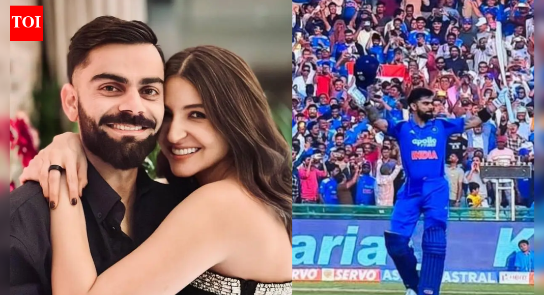 Anushka Sharma is all hearts as Virat Kohli scores second century in India vs South Africa ODI series – PIC inside