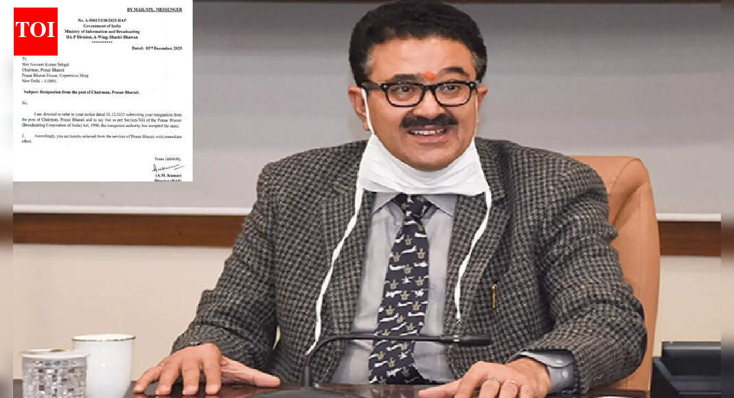 Prasar Bharati chairperson quits abruptly | India News