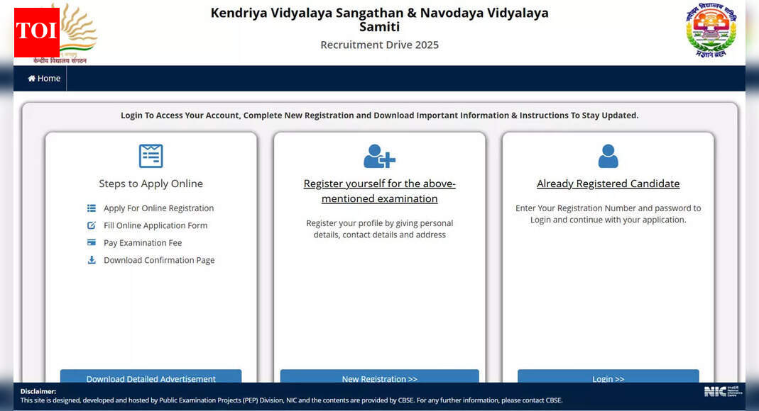 KVS NVS teaching and non-teaching 2025 online application closes today: Apply here before 11:50 PM