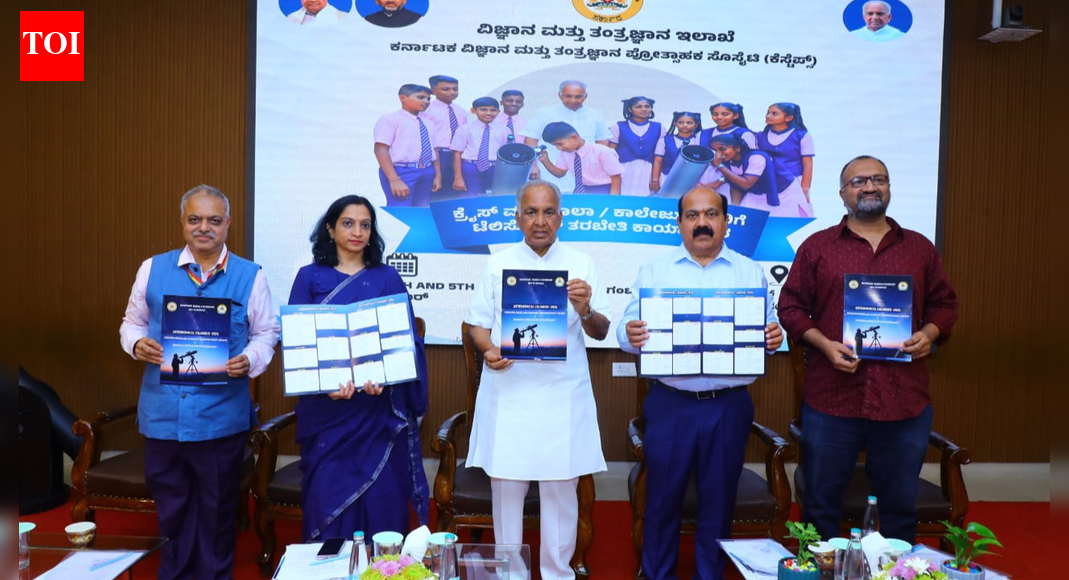 File photo  BENGALURU: Karnataka is preparing to expand its Telescope Distribution Scheme beyond Karnataka Residential Educational Institutions Society (KRIES) schools to a larger group of govt institutions, science and technology minister NS Boseraju said Thursday. A proposal seeking more funds will be placed before the chief minister during the next budget meeting.Boseraju was speaking at the Jawaharlal Nehru Planetarium, where he inaugurated a training programme for KRIES teachers on operating and maintaining the telescopes supplied to their schools. The effort is part of a broader push to strengthen astronomy-based learning across the State.Under the scheme, 833 residential schools and PU colleges under KRIES have each received a telescope at a total cost of Rs 3 crore. Boseraju said no other government department in the country had taken up a project of this scale. He added that the department hopes to extend telescope distribution to more schools in the coming year. Google To Invest  Billion On AI Hub In Visakhapatnam, CEO Sundar Pichai Speaks To PM Modi He stressed the need to foster scientific temper and rational thinking among students. Strengthening science education, he said, is essential in an era driven by knowledge and innovation.Training is a key part of the programme. The minister said the govt’s intention was not to distribute the instruments and step away, but to ensure teachers are equipped to use them in classrooms. The hands-on workshop aims to help teachers integrate regular sky observations into school activities, encouraging students to explore astronomy.The department’s 2026 astronomical calendar was also released at the event. The calendar lists monthly celestial events and is meant to support teachers in using the telescopes more effectively. Senior officials from the department and the planetarium joined around 90 KRIES teachers at the event.End of ArticleFollow Us On Social MediaVideosPiyush Goyal Hails Russia As India’s Trusted Friend, Urges Removal Of Trade BarriersIndia And Russia Boost Military Ties As Rajnath Singh Highlights Strategic Tech PartnershipAfghanistan FM Muttaqi Defends India Ties, Slams Pakistan Over Deoband Row And Shifting Accusations“I Supported You Twice, But Never Again” Nitish Kumar Hits Out At RJD‘Not Handcuffed, But Mistreated’: Jaishankar Replies To SP MP On Harjit Kaur’s Deportation From US’Modi Ji Doesn’t…’: Rahul Gandhi Accuses Govt Of Blocking Meet With Putin, Calls It ‘Insecurity’India Can’t Buy S-500 Yet, Deal Unlikely During Modi-Putin Meet: Ex-DRDO Scientist Reveals Roadblock’Very Significant…Whole World Watching’: Russian MLA On Putin’s Delhi Visit, India-Russia TiesIndiGo Crisis: Inside Pilot Shortage, Rule Change and Winter Delays Behind Over 200 CancellationsDonald Trump’s Stricter H-1B Visa Rule Hits Indian Talent, Background Check Screening Expanded123PhotostoriesMadhuri Dixit to Yami Gautam: The 5 hottest fashion looks of the dayObsessed with true crime? It might be your psychic intuition trying to speak’Akhanda 2′: Five reasons why you can’t miss the Nandamuri Balakrishna starrer in theaters7 best Thepla recipes under 100 calories for winter monthsTop 8 fruits with the highest fiber content that support gut healthWant stronger hips? The best and easy to do exercises for everyday strengthFrom Beetroot to Amla: Side effects of superfoods and the right way to eat themFrom stronger lungs to better immunity: What happens to the body when a person quits smoking5 spiritual reasons you’re seeing snakes in your dreams (number 3 will truly surprise you)Samantha Ruth Prabhu to Nayanthara: 5 celebrity brides who embraced traditional red sarees over grand lehengas for their big day123Hot PicksIndigo Flight DelayPutin India VisitWorld NewsGold rate todaySilver rate todayPublic Holidays NovemberBank Holidays NovemberTop TrendingStephen Curry WifeMike TysonLuka DoncicCardi BTravis KelceStephen CurryKyle TuckerJayden DanielsSuper Bowl LX Halftime ShowMolly Qerim