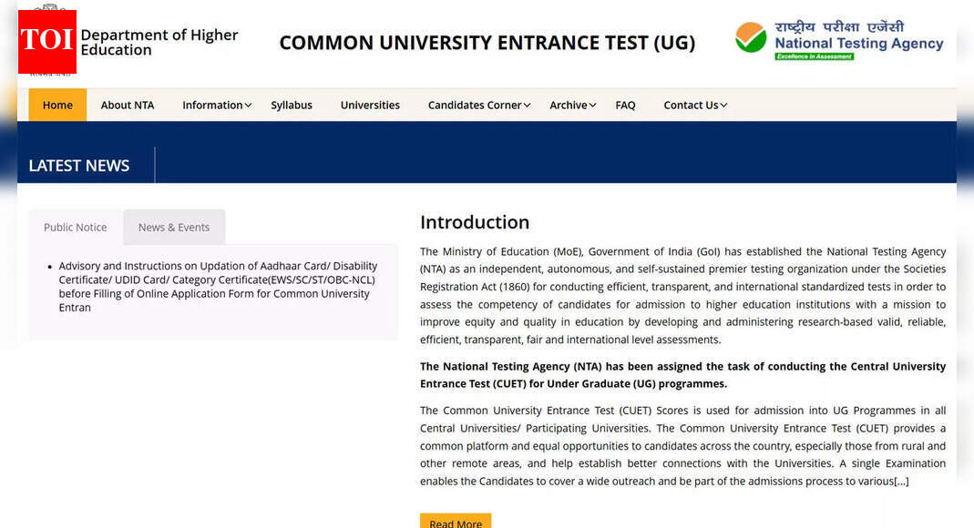 CUET UG 2026: NTA issues important notice on documents and updates, check details here