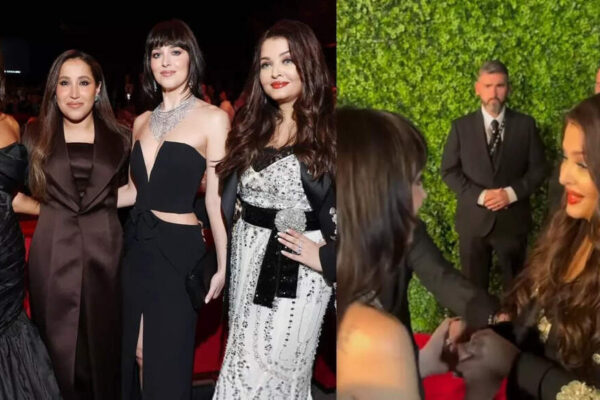 Aishwarya Rai Bachchan bonds with ’50 Shades Of Grey’ star Dakota Johnson, poses with her, Jessica Alba; netizens call it ‘the most unexpected collab’ – WATCH VIDEO | Hindi Movie News